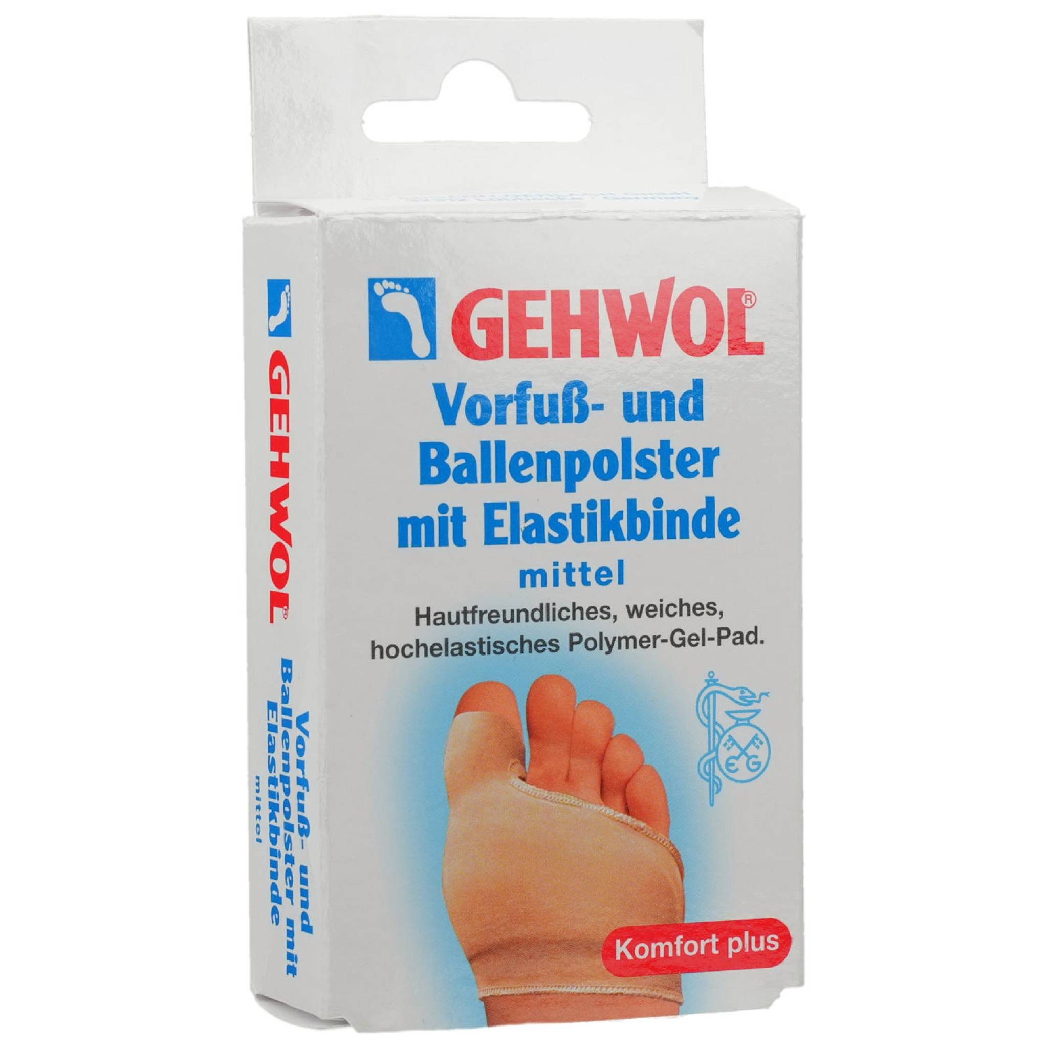 Gehwol Fixierpflaster Vorfuß- u.Ballenpolster m.Elastikb.mittel 1St PZN 14129246
