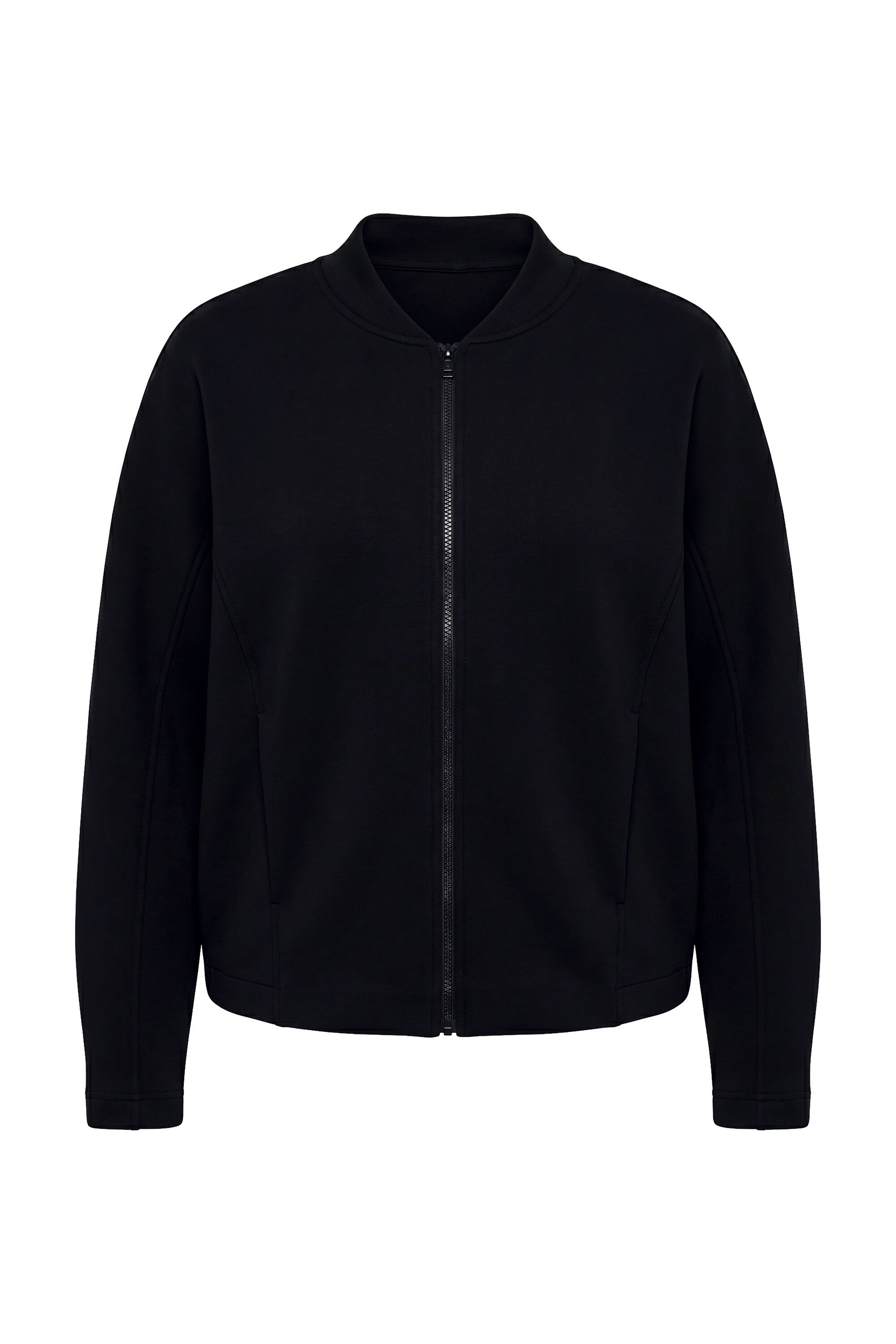 Ulla Popken Sweatjacke Oversized-Jacke Barrel fit Rundhals – Bild 3 von 5
