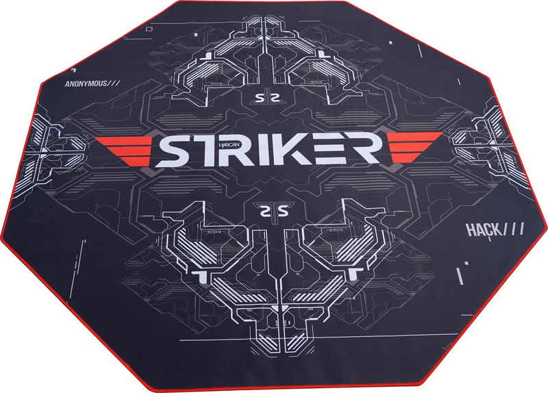 Hyrican Bodenschutzmatte Hyrican Striker Gaming Stuhlunterlage/Bodenschutzmatte 1100x1100x2mm, 8- eckige Form