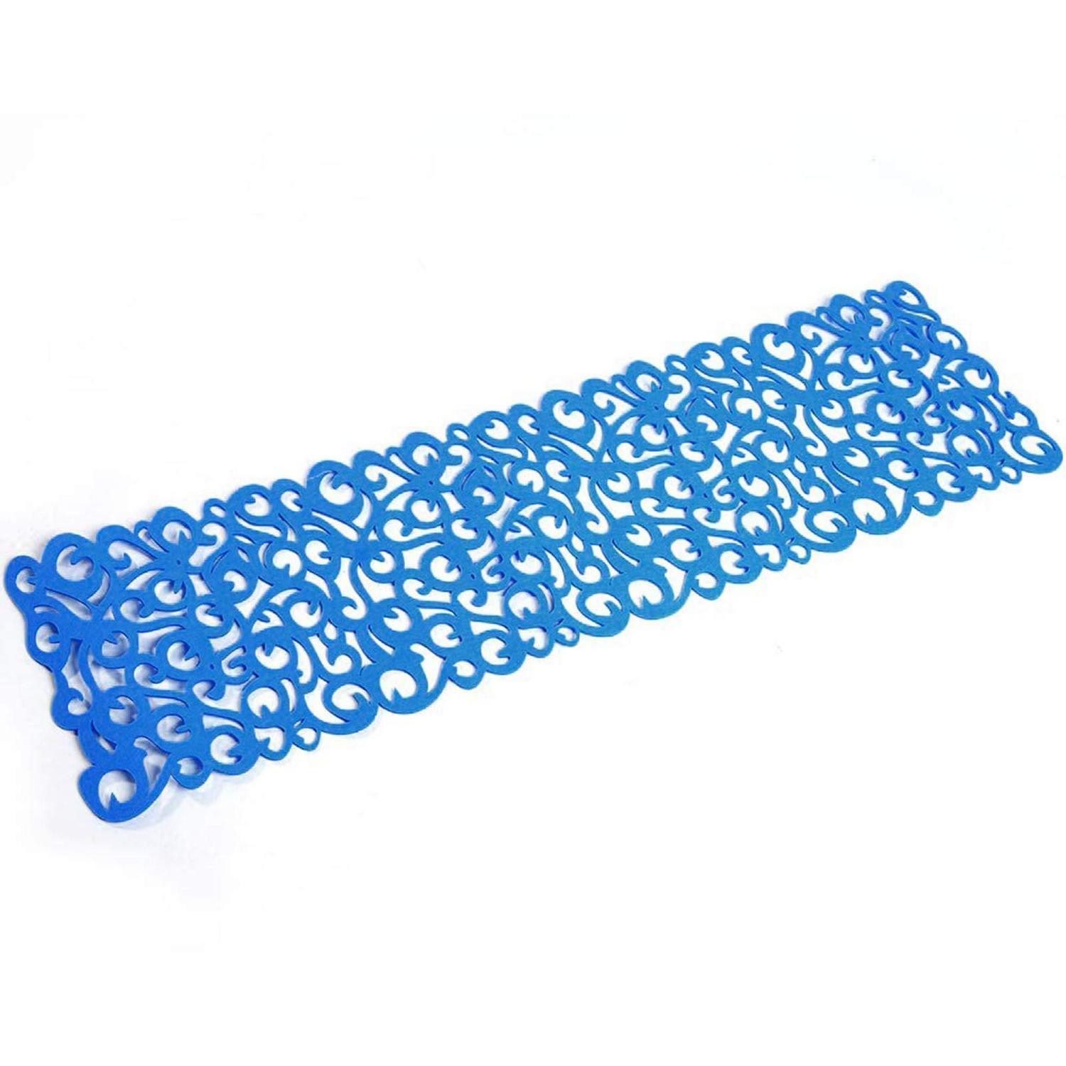LuxusKollektion Platzset Filz Tischset Blaue See Rechteckig Blumenmuster, (1-St)
