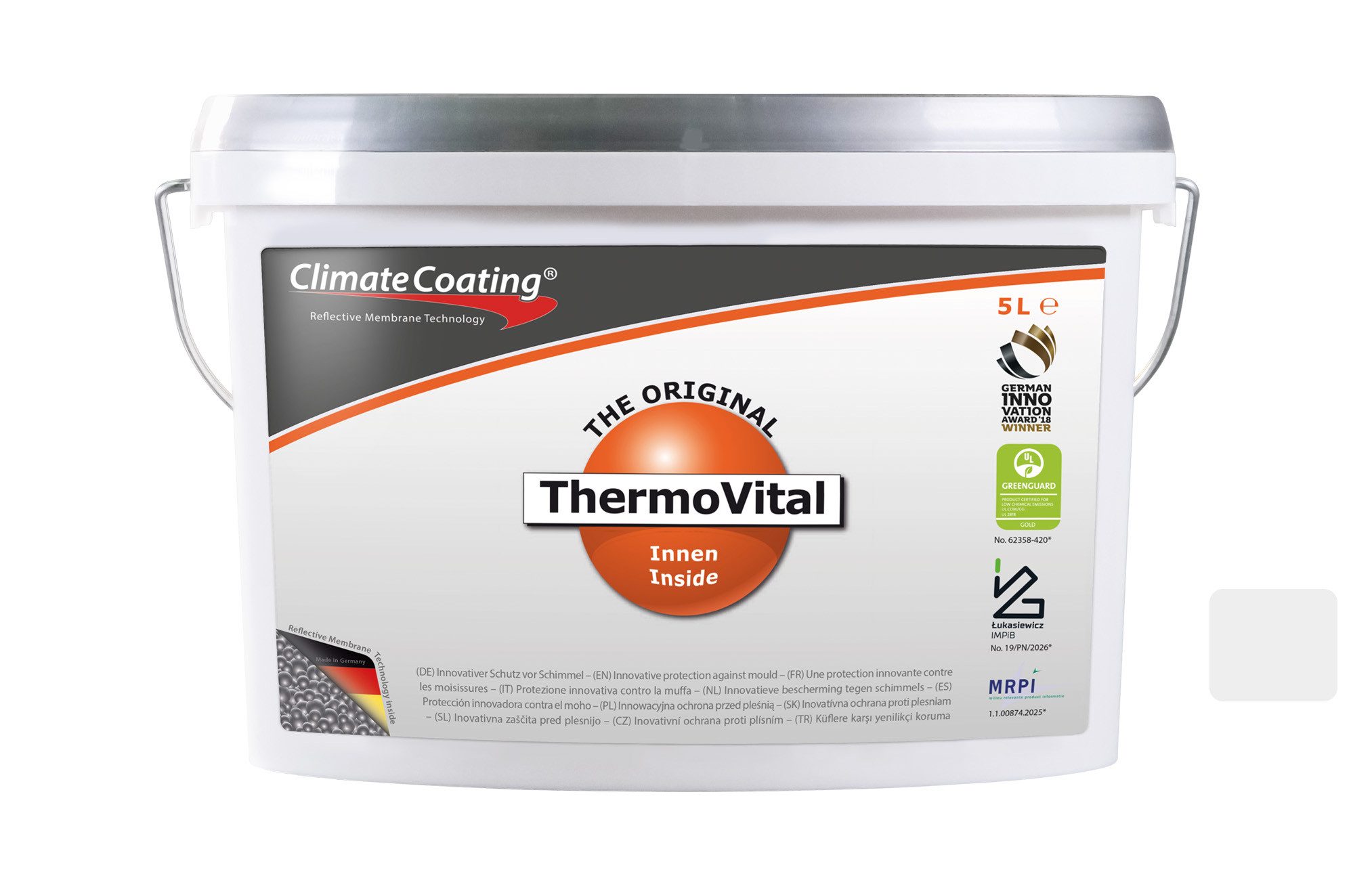 ClimateCoating Wand- und Deckenfarbe ThermoVital, feuchteregulierend, vorbeugend gegen Schimmelpilzwachstum