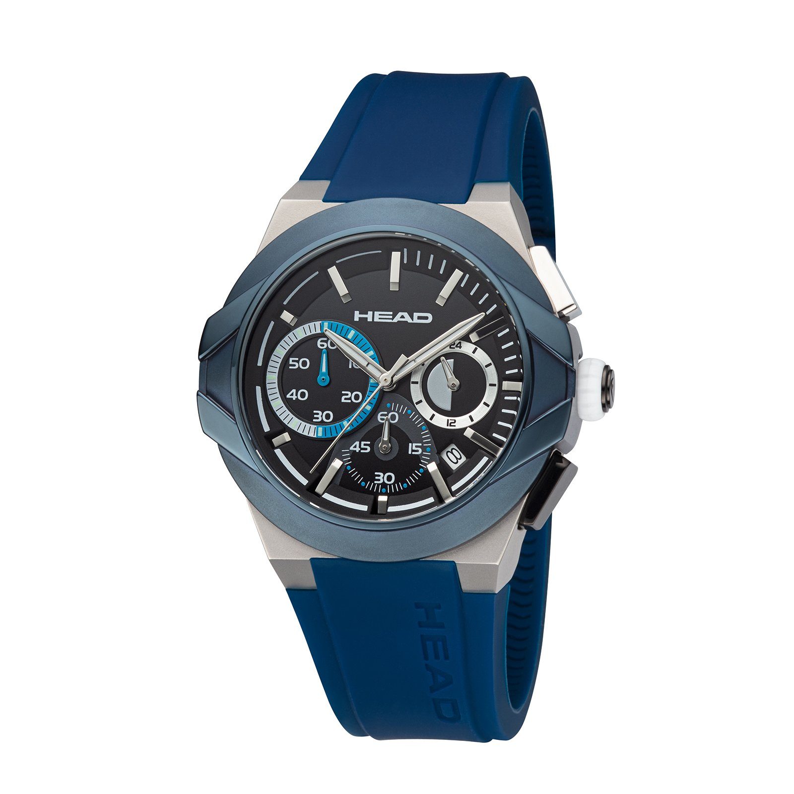 Silikonarmband Head Chronograph STOCKHOLM Sportuhr grau 42mm