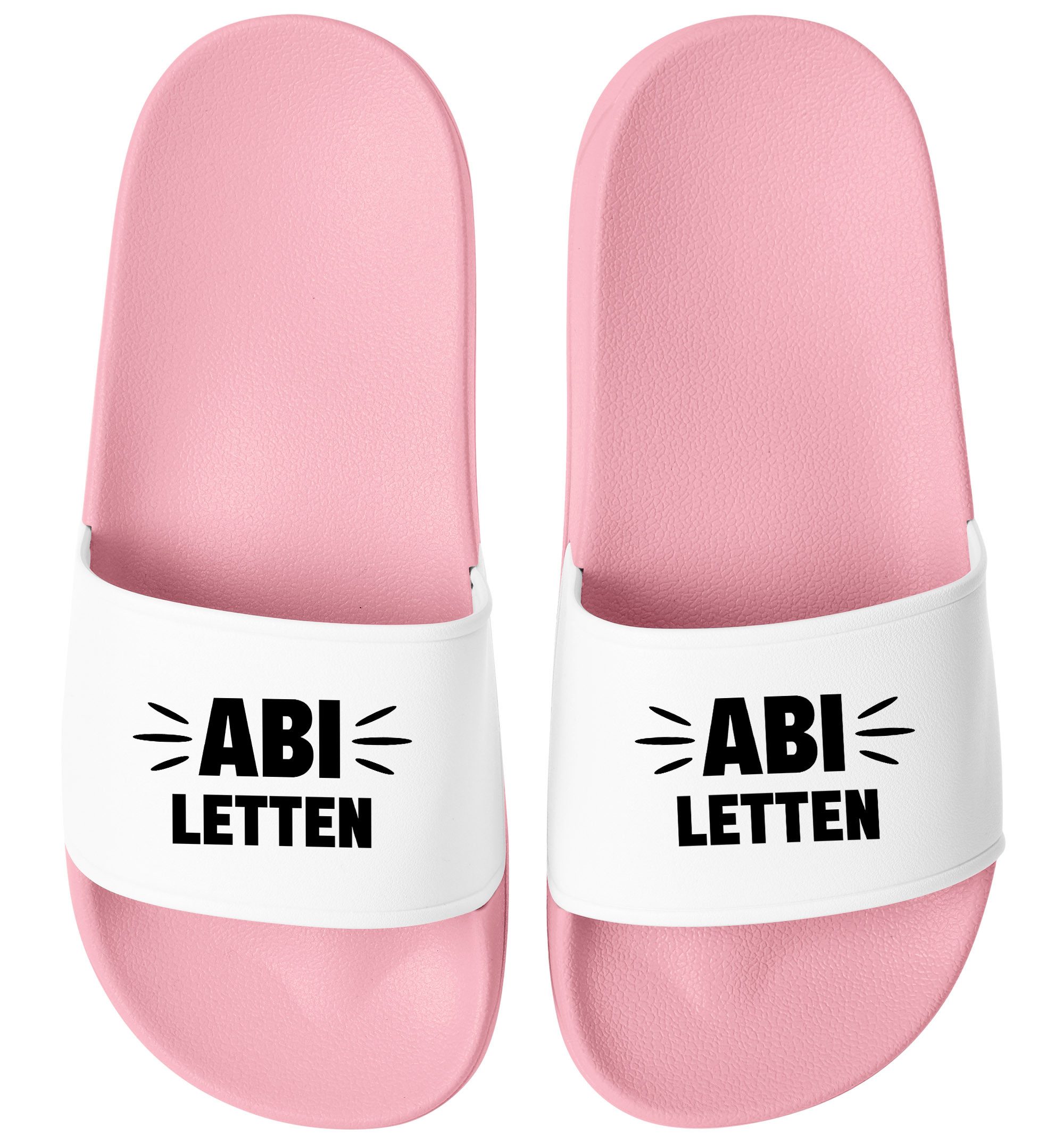 MoonWorks Badeschlappen Damen Abiletten - Abitur Geschenke Schulabschluss Abi - Badesandale