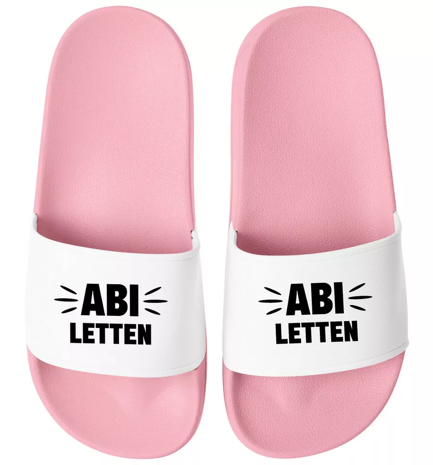 MoonWorks Badeschlappen Damen Abiletten - Abitur Geschenke Schulabschluss Abi - Badesandale