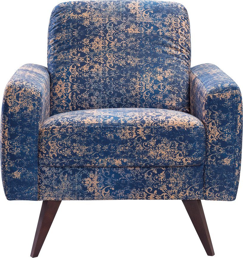 exxpo - sofa fashion Sessel Side, bequemer Loungesessel mit extravagantem Bezug, Breite 82cm