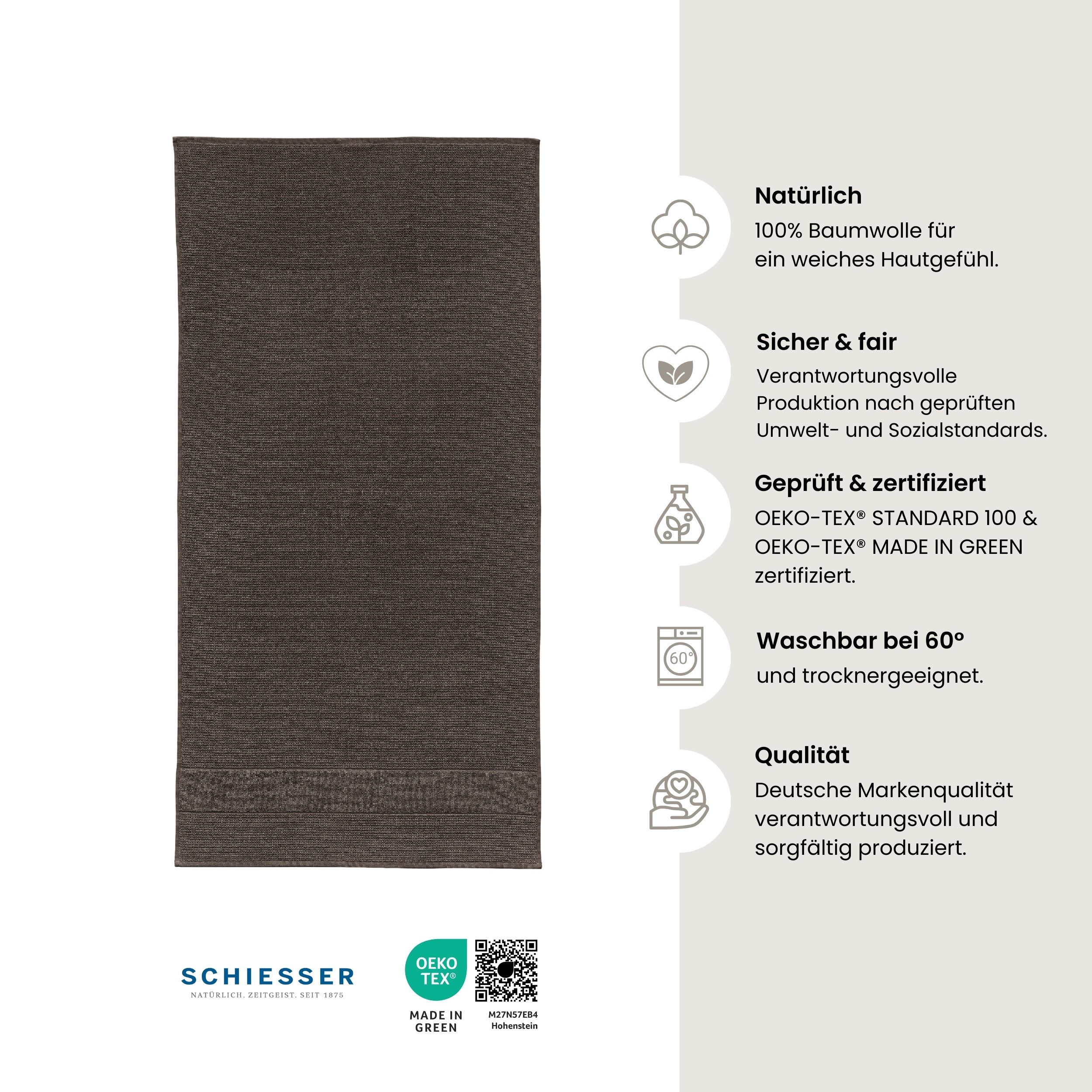 Schiesser Handtücher Turin aus 100% Baumwolle günstig online kaufen