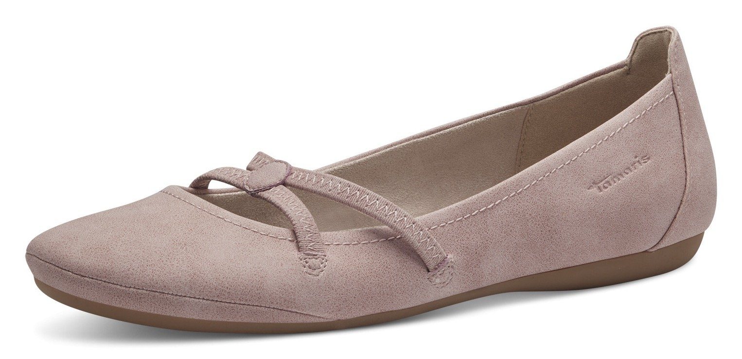 Tamaris Caterina Ballerina mit Gummizugriemchen rosé | Ballerinas