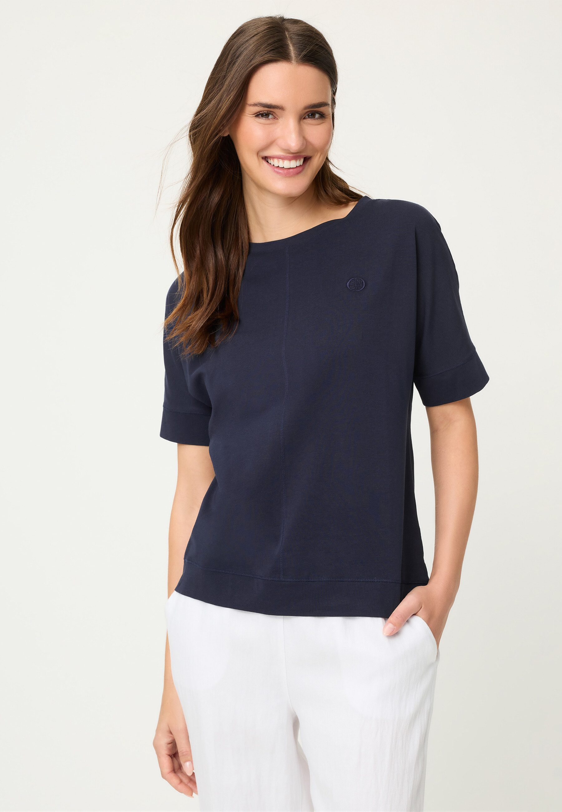 Olsen T-Shirt mit dezenter Ziernaht