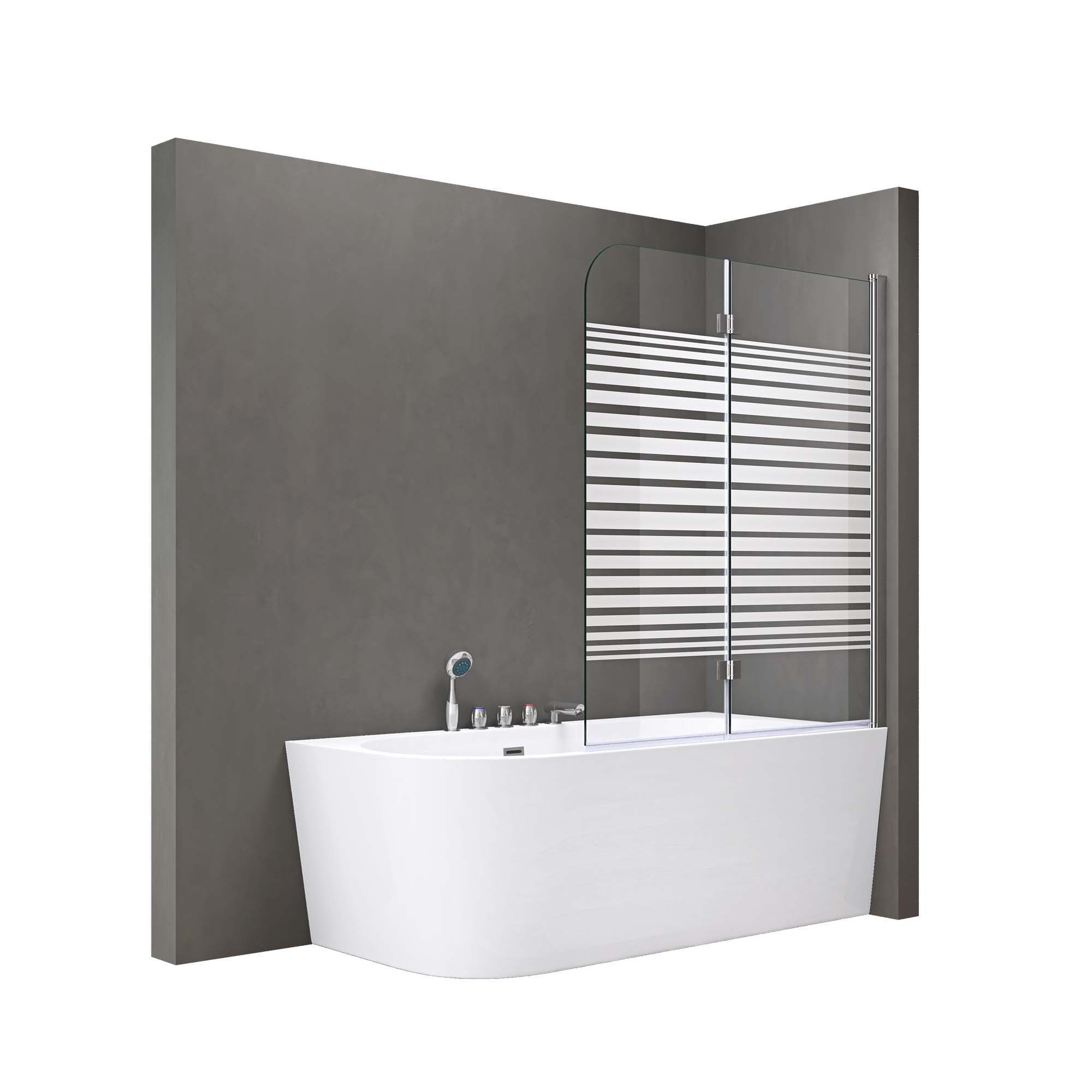 doporro Duschwand für Badewanne Badewannenaufsatz inkl. günstig online kaufen