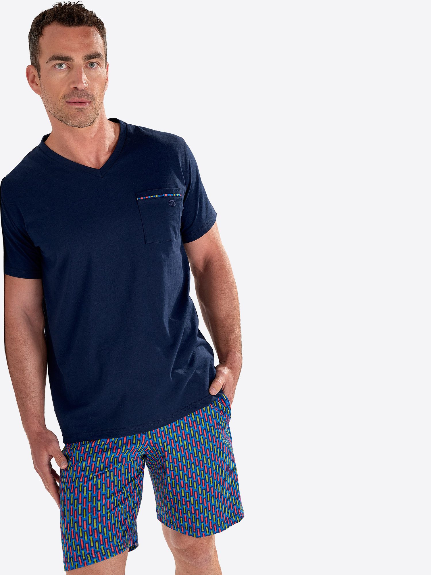 Hom Pyjama Short Sleepwear Bellagio (2 tlg) Schlafanzug, Pyjama Set, Nachtwäsche