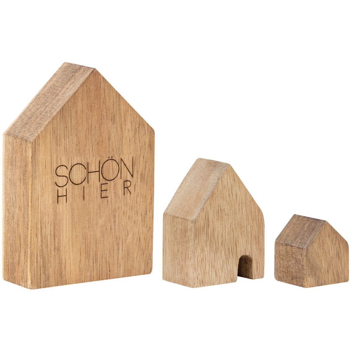 Räder Design Windlicht räder LIVING Holzhaus Set "Schön hier" Häuser 90115 günstig online kaufen