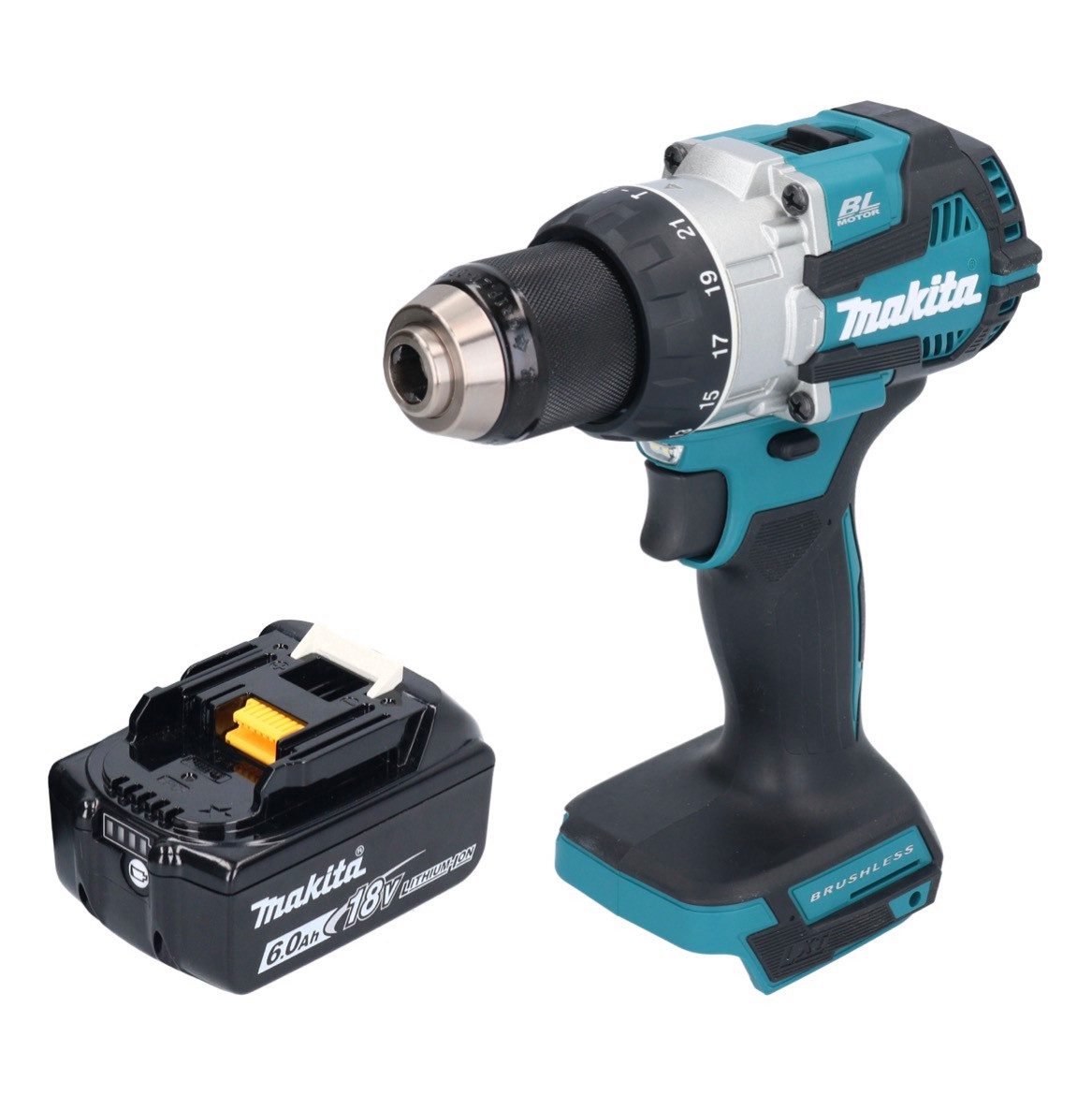 Thumbnail - Makita Schlagbohrmaschine Makita DHP 489 G1 Akku Schlagbohrschrauber 18 V 73 Nm Brushless + 1x A