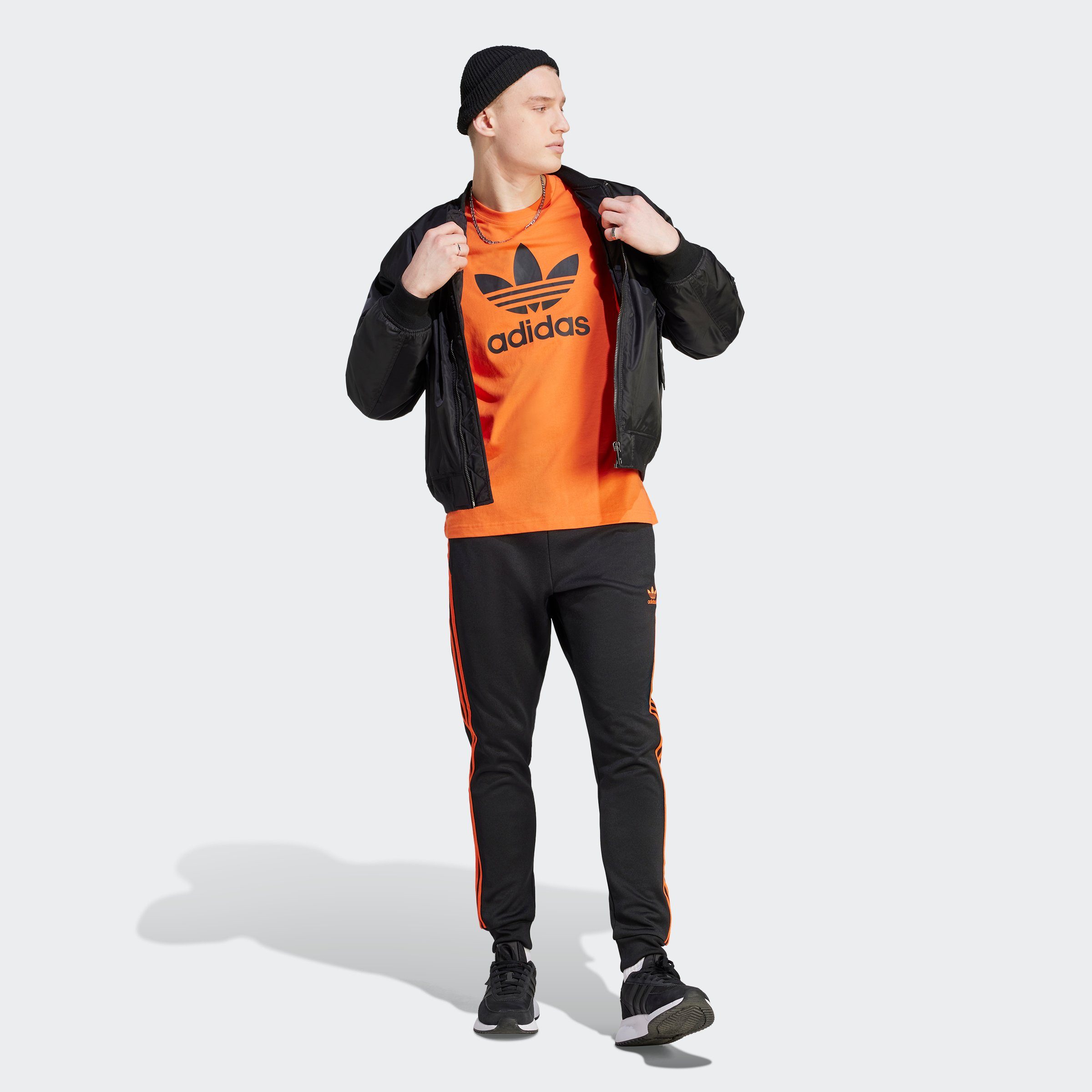 Originals Orange Semi adidas Impact / Black T-Shirt TREFOIL T-SHIRT