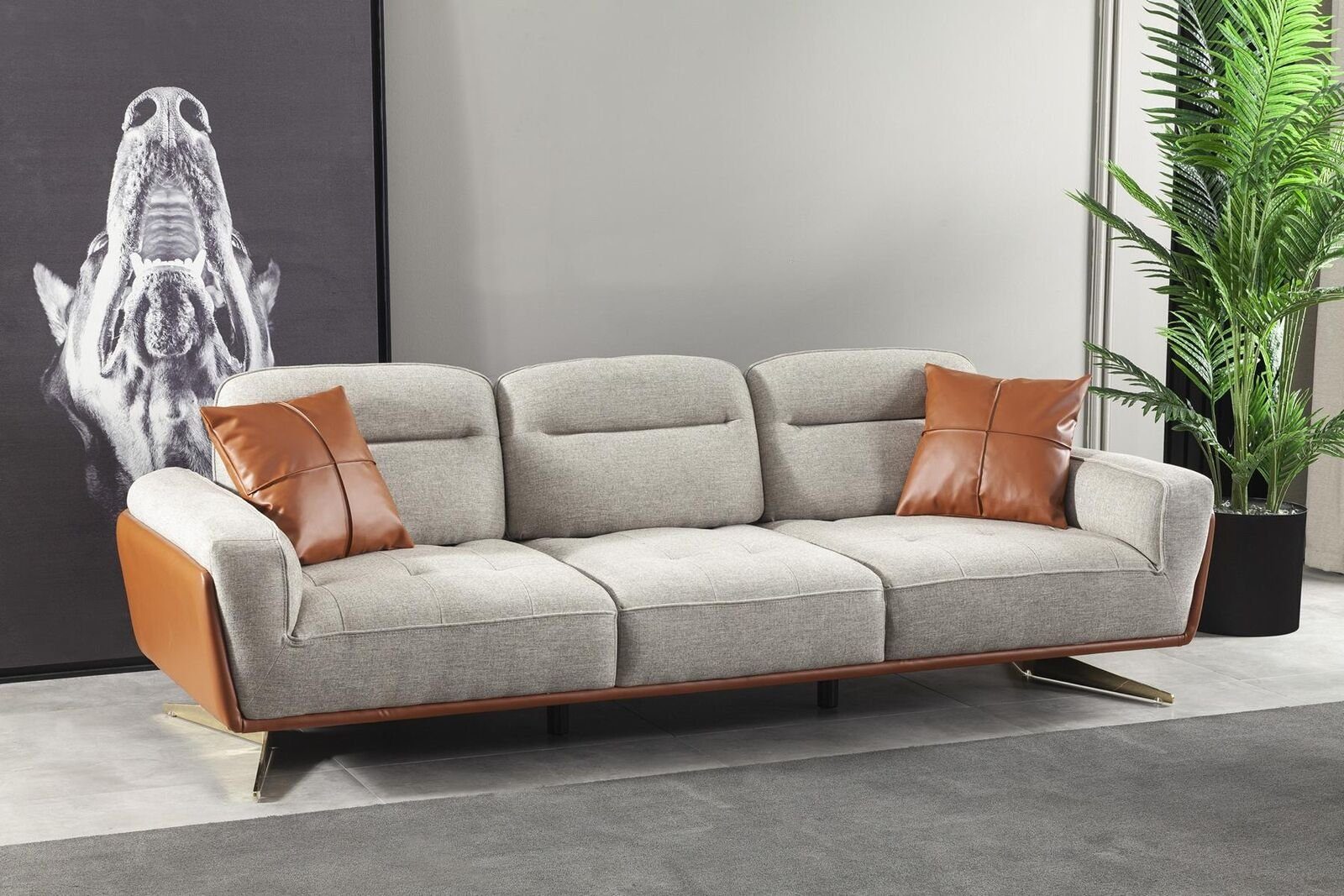 JVmoebel 4-Sitzer Gemütliche Couchen Stoffsofa, Teile, 1 Couch Sofas in Big Sofa Europa Wohnzimmer Made
