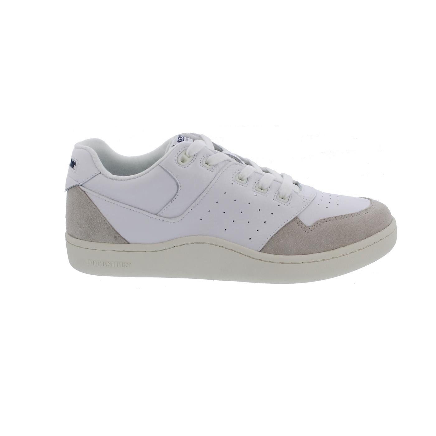 Sebago Sebago Hurricane, Retro-Segel-Sneaker, Velours- und Glattleder, White, Bootsschuh