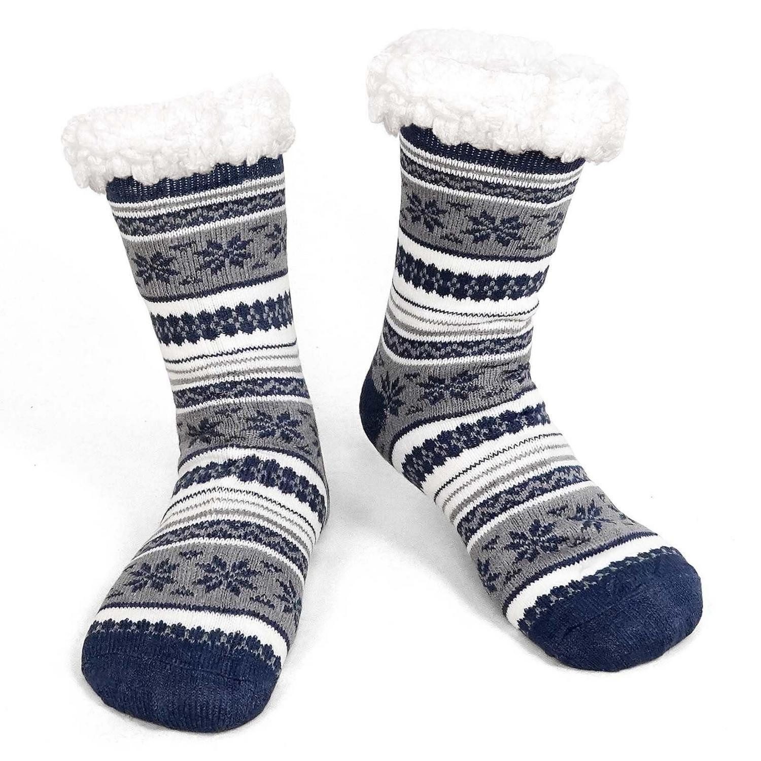 LuxusKollektion Kuschelsocken Herren Kuschelsocken Hausschuhe Winterwarm
