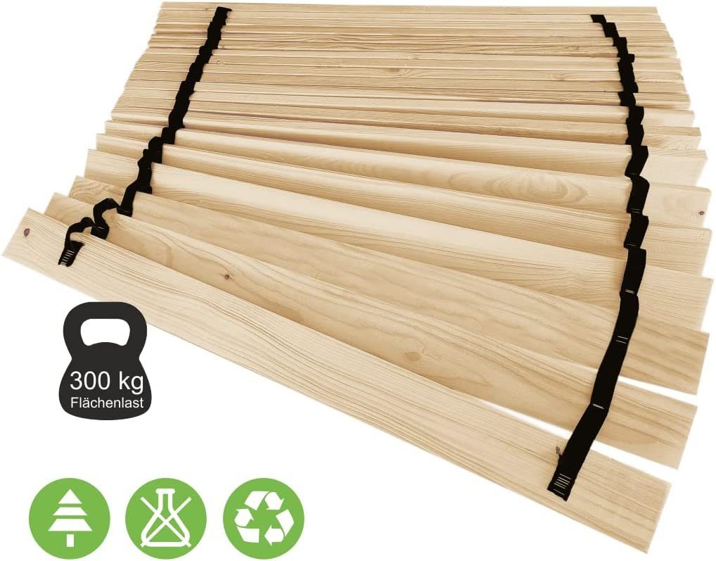 Lattenrost Extra starker Bettrost Lattenrost Holzlatten, sunnypillow, Fußteil Basic 10 Latten, Basic 70x200cm - 10 Latten