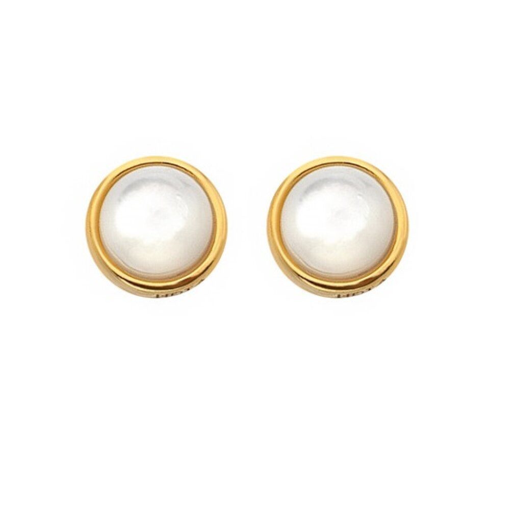 Diamond Ohrring-Set Jac Jossa Soul DE755 Vergoldete Diamant-Perlen-Ohrringe