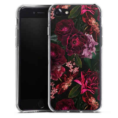 DeinDesign Handyhülle Rose Blumen Blume Dark Red and Pink Flowers, Apple iPhone 8 Silikon Hülle Bumper Case Handy Schutzhülle