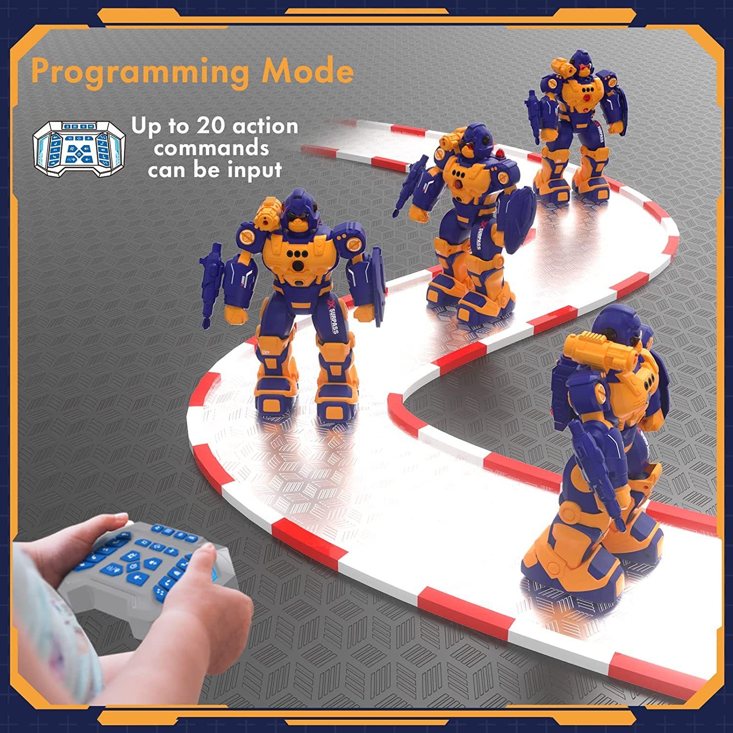 Ferngesteuerter Roboter Spielzeug für Kinder Intelligent Programmierbar RC 