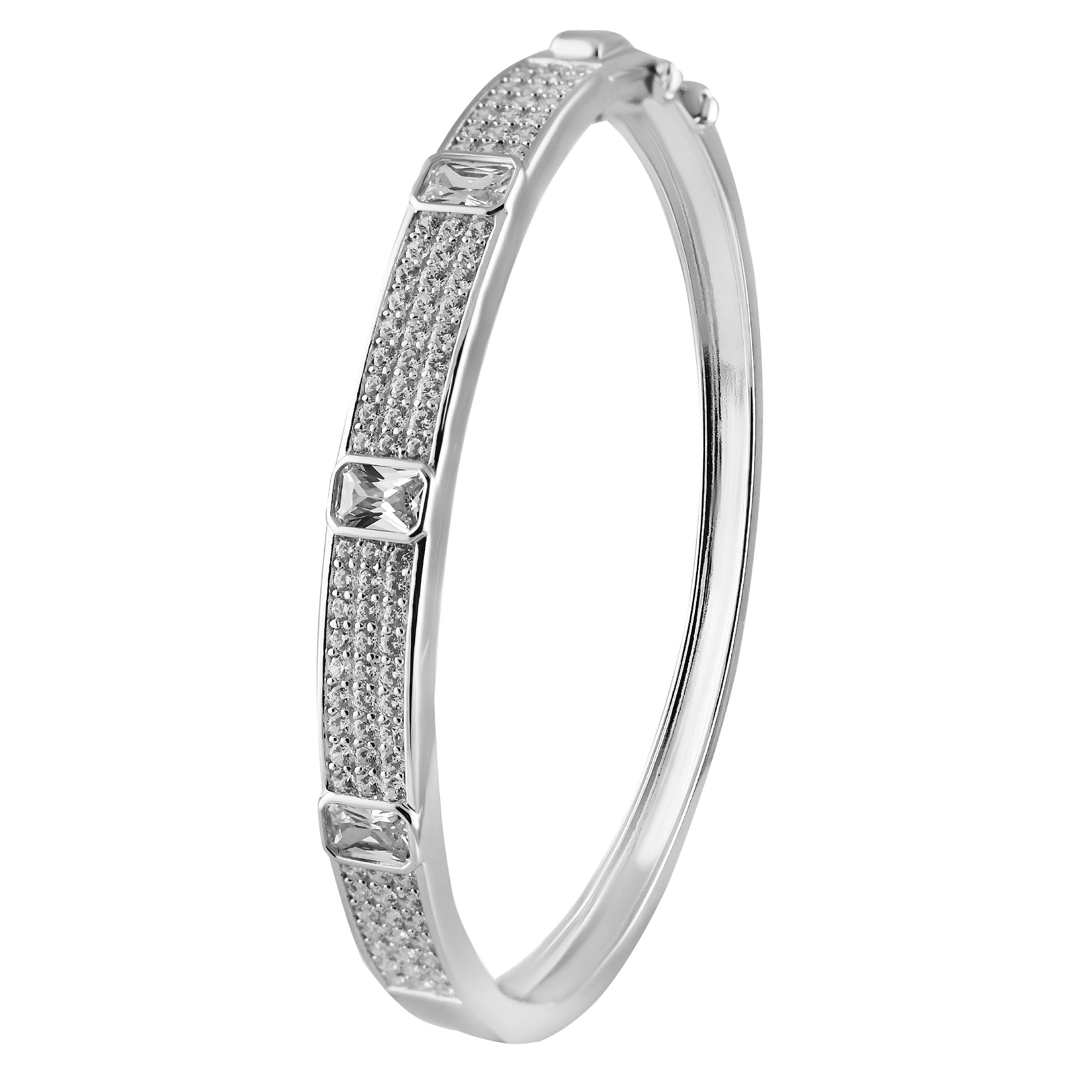 Firetti Armreif Schmuck Geschenk Silber 925 Armschmuck Armband Glitzer, mit Zirkonia (synth)