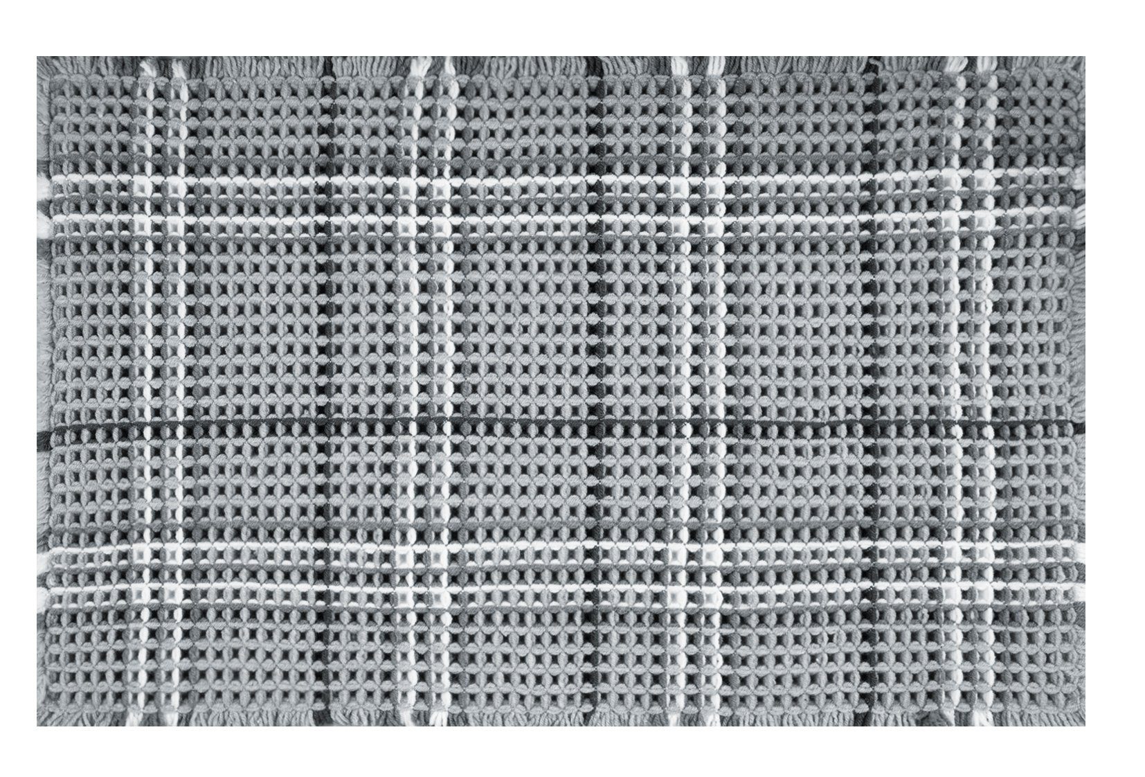 spirella Badematte CONE, Höhe 16 mm, Badteppich, 75% Polyester, 25% Acryl, Anti-Rutsch Beschichtung, 3D-Effekt durch spezielle Webstruktur, Für Fussbodenheizung geeignet, Waschbar 30°, Schnelltrocknend, Polyester, Polyacryl, rechteckig