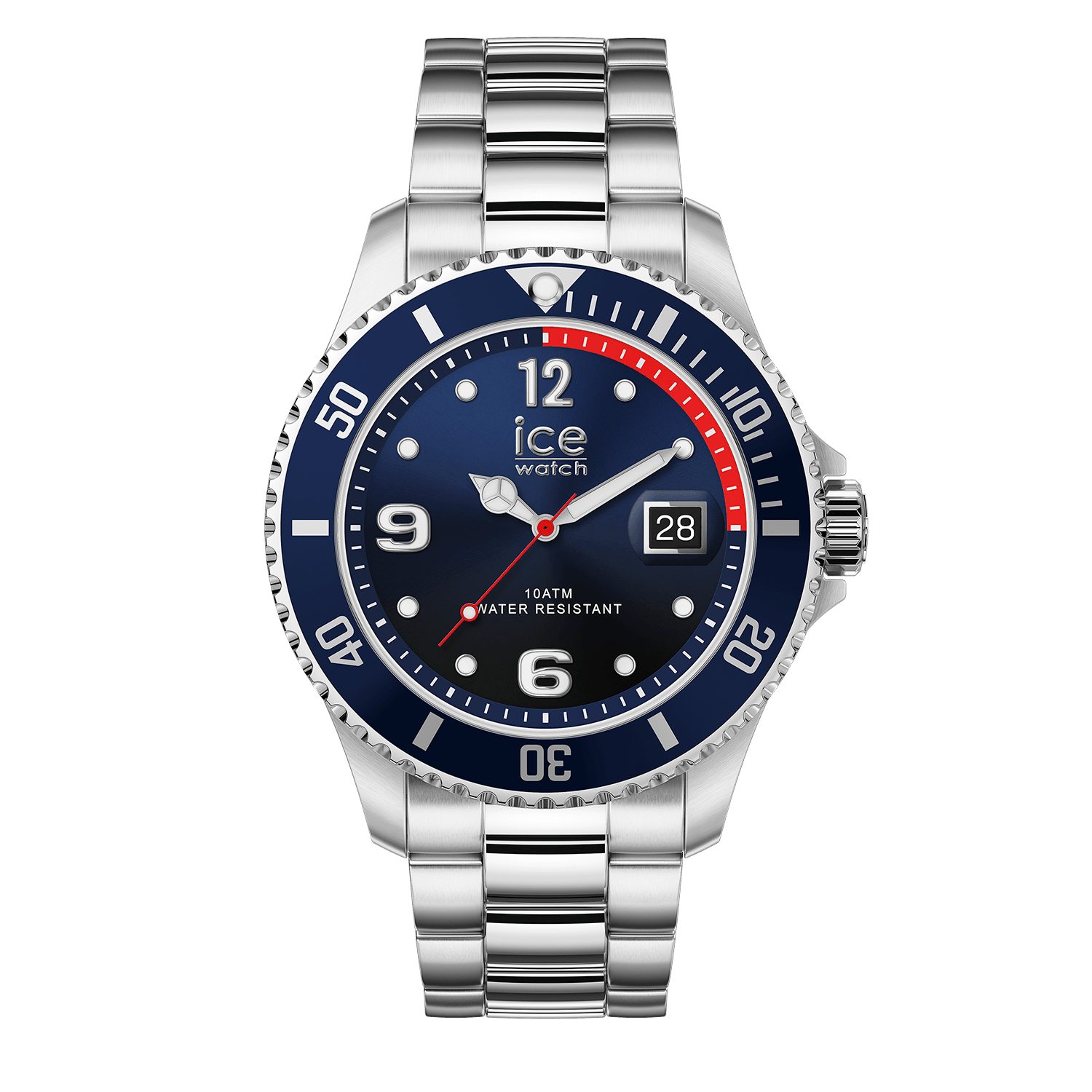 ice-watch Quarzuhr ICE steel 025908, Armbanduhr, Herrenuhr, Edelstahlarmband, analog, Tag