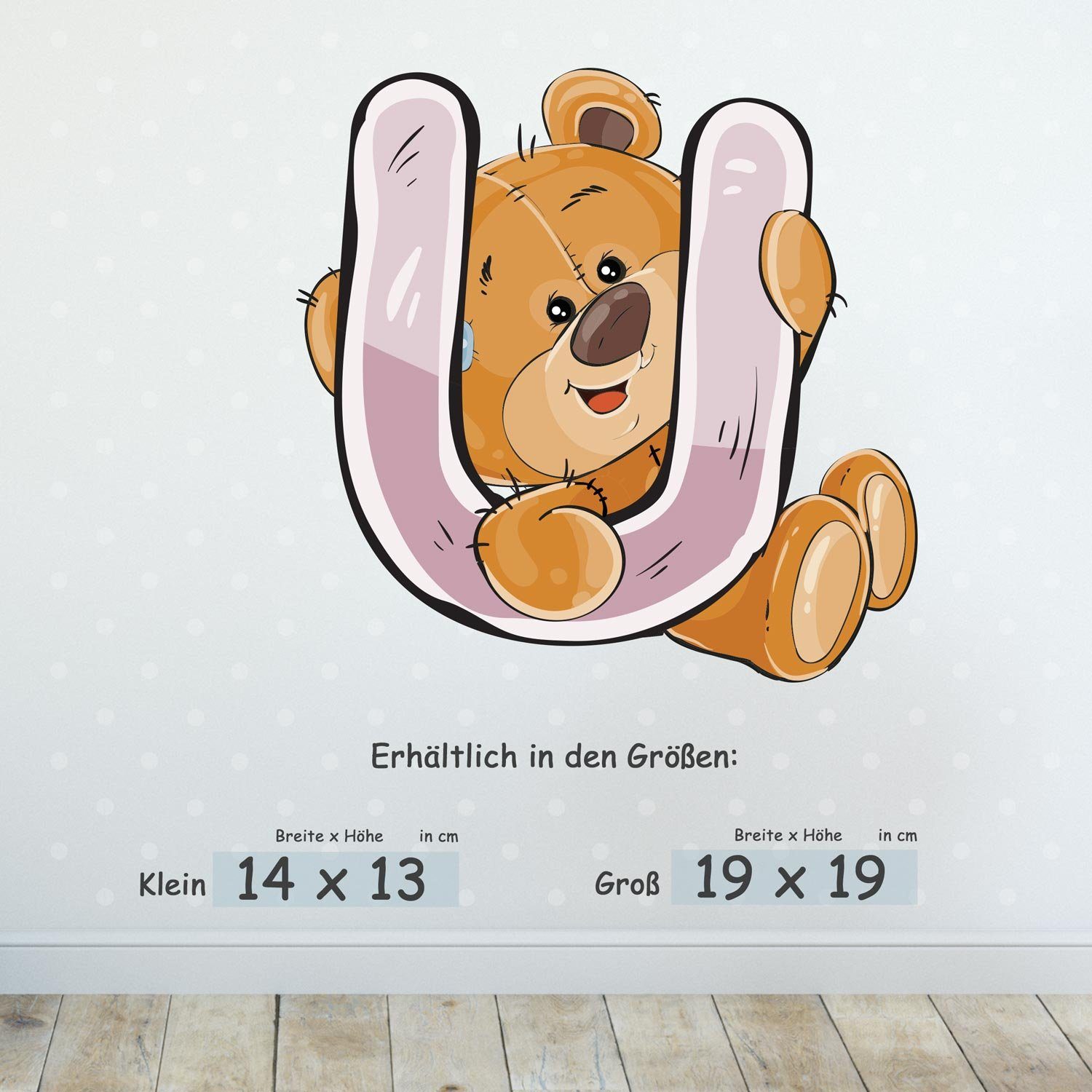 Sunnywall Wandtattoo Buchstaben ABC Bärchen Aufkleber günstig online kaufen