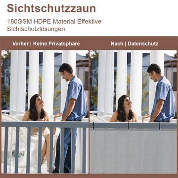 Welikera Balkonsichtschutz Balkon Sichtschutz,Polyester Windschutznetz für Garten mit UV-Schutz