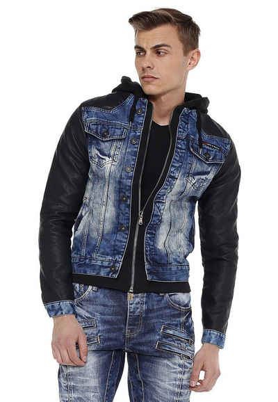 Cipo & Baxx Jeansjacke mit abgesetzten Ärmeln