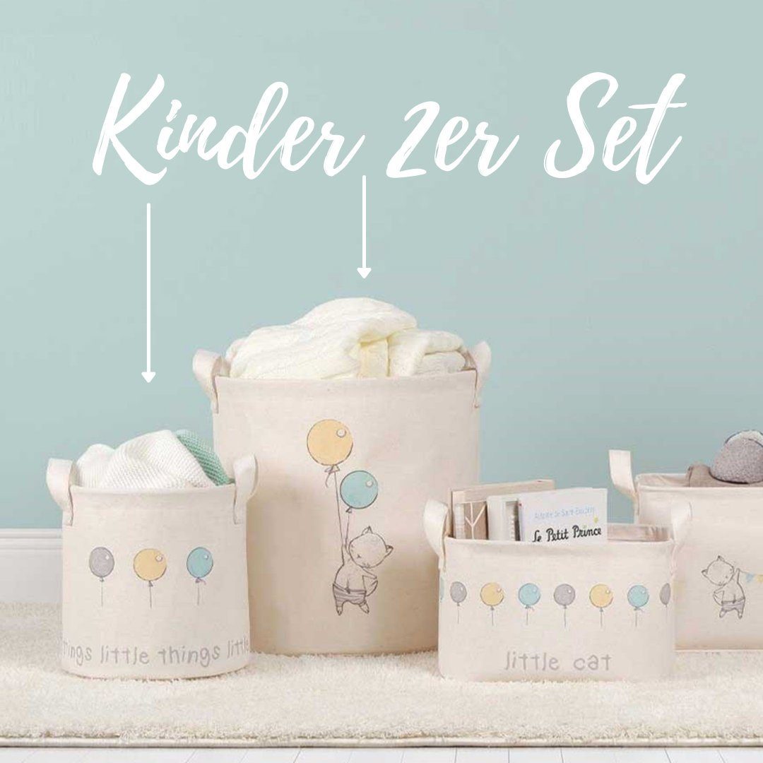 Babykorb Heim-Organizer LEELI Wäschekorb mit Griffen 19,7 × 15,7 cm zusammenklappbarer Leinenkorb blaues Lama für Aufbewahrungskorb Kinderzimmer 
