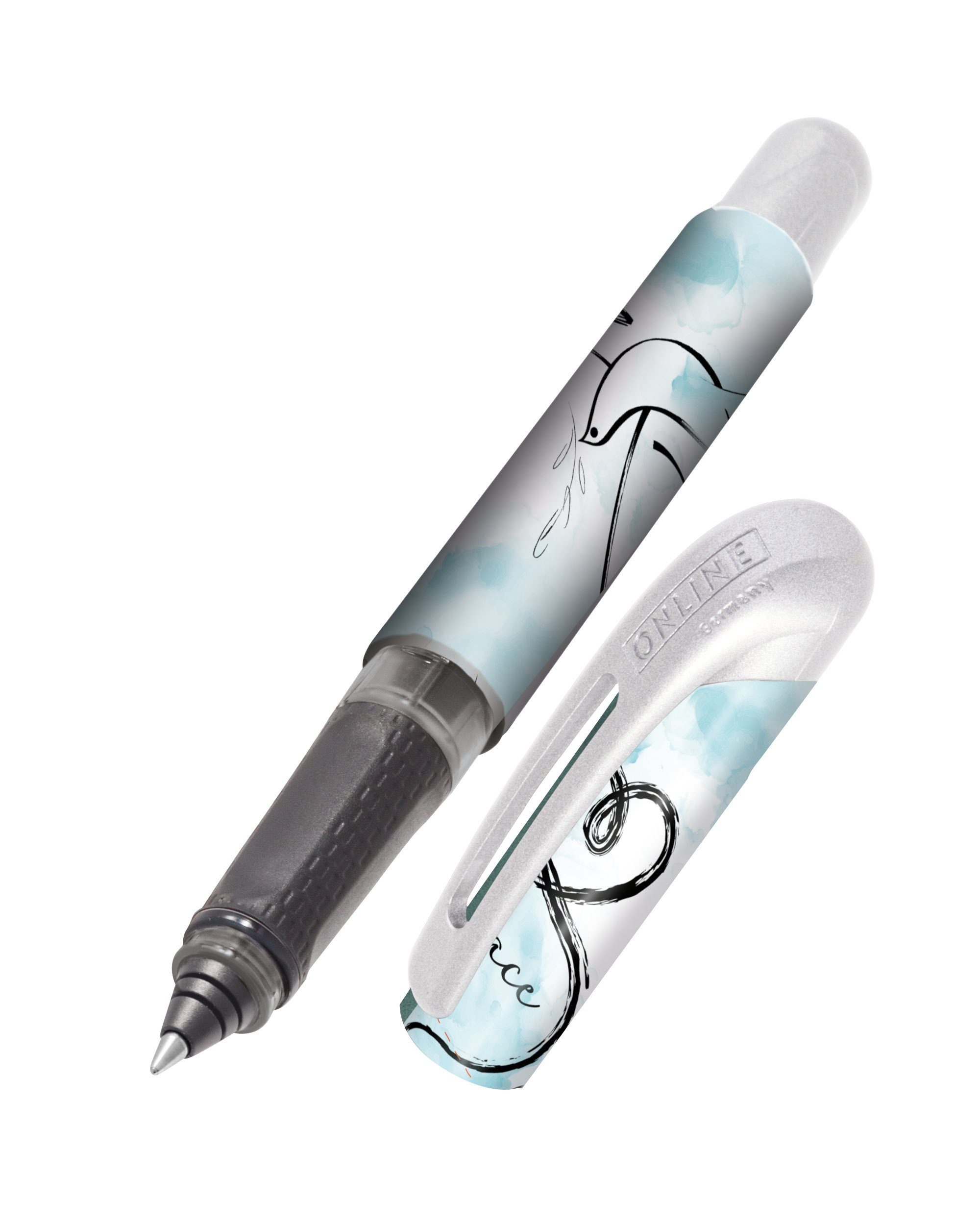 Online Pen Tintenroller College Tintenpatronen-Rollerball, ergonomisch, ideal für die Schule, hergestellt in Deutschland