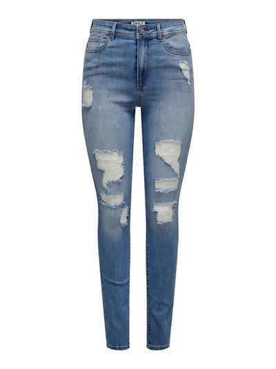 ONLY High-waist-Jeans WAUW (1-tlg) Plain/ohne Details