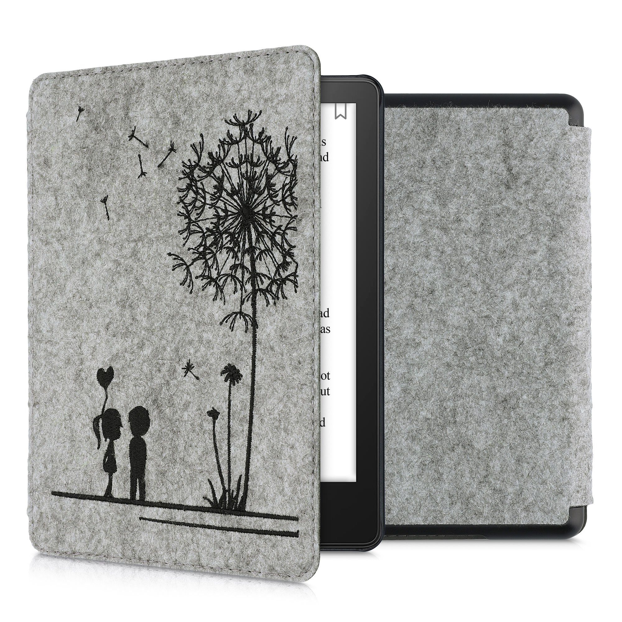 kwmobile E-Reader-Hülle Hülle für Amazon Kindle Paperwhite 11. Generation 2021, Filz Stoff eReader Schutzhülle - Flip Cover Case