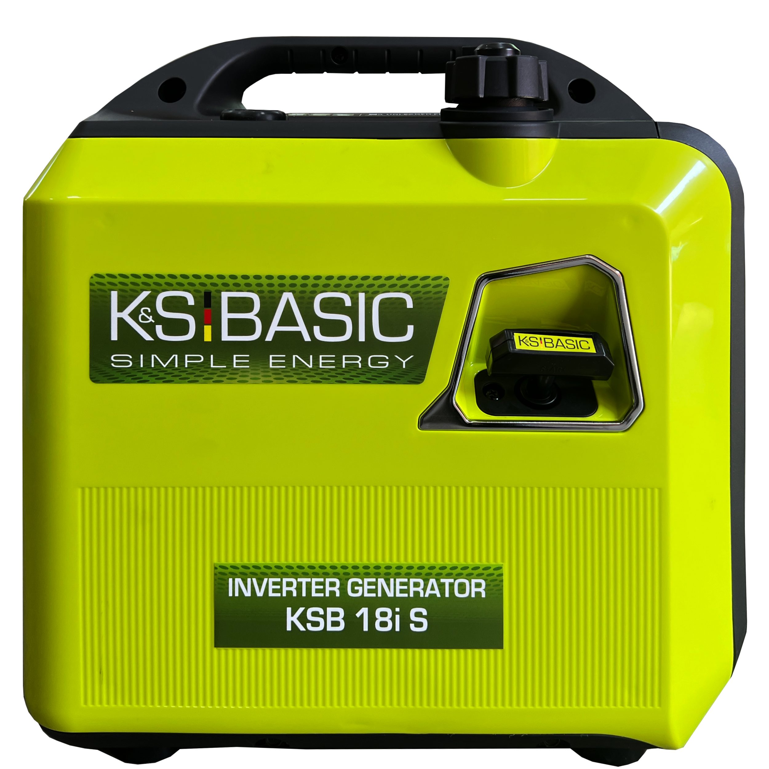 Könner & Söhnen Stromerzeuger KSB 18i S, (Inverter-Stromerzeuger Set, 1-tlg., 7-tlg. mit Schuko-Stecker, Öltrichter und Werkzeug), Leichtes Gewicht 18 kg, leiser Eco-Modus & reine Sinuswelle