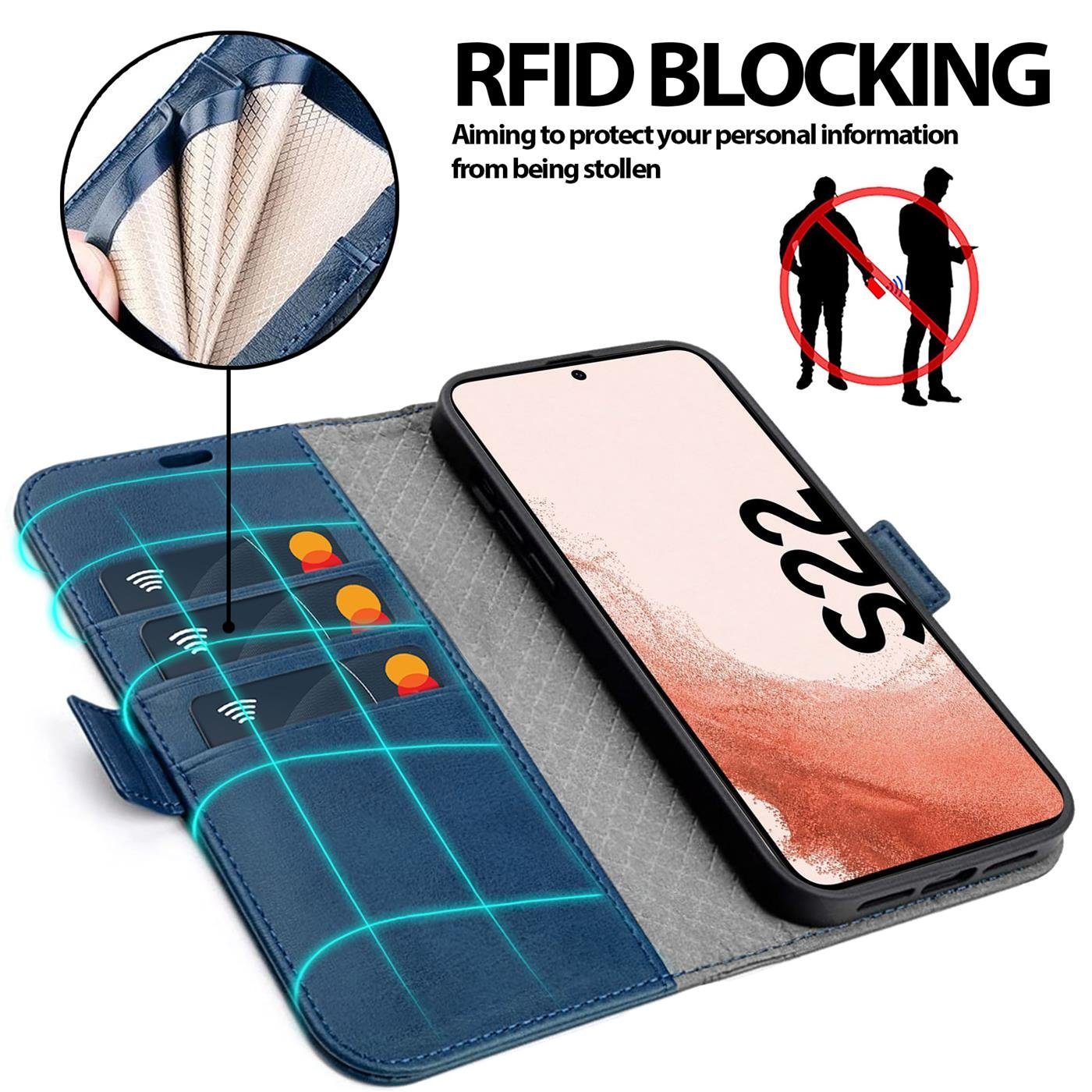 CoolGadget Handyhülle Book Case Elegance Tasche für Samsung Galaxy S22 6,1 Zoll, Hülle Magnet Klapphülle Flip Case für Samsung S22 5G Schutzhülle – Bild 4 von 5