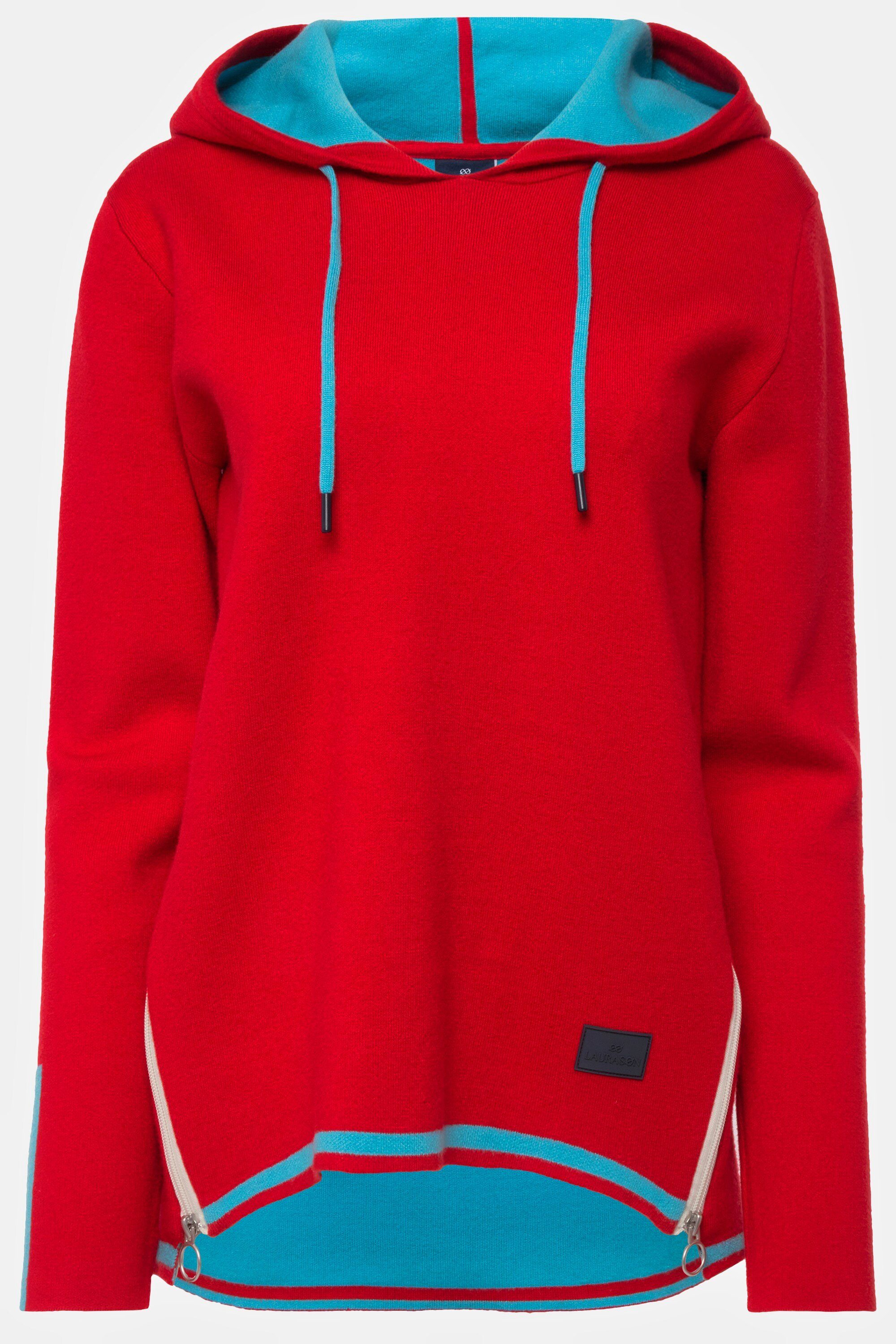 Doubleface Langarm Laurasøn rot Hoodie Wollpullover Kapuze neon