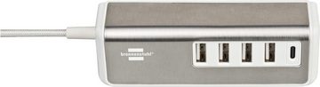 Brennenstuhl USB-Ladegerät (mit Schnellladefunktion, 1x USB C Power Delivery und 4x USB-Ladebuchse)