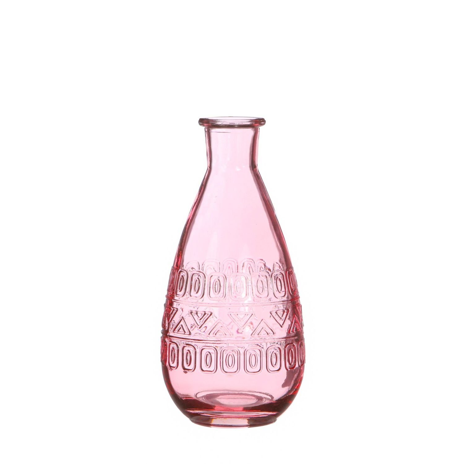 h. 15,8 Glas Rome Flasche Ø NaDeco Hellpink cm Dekovase 7,5 in cm