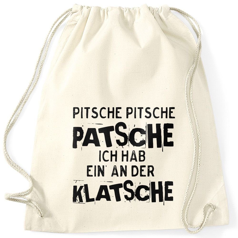 Turnbeutel Turnbeutel Spruch Pitsche Pitsche Patsche Ich hab einen an der Klatsche Gymsac Moonworks®