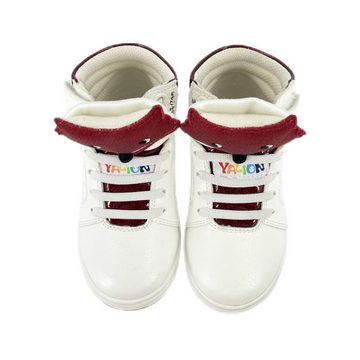 Yalion Baby Sneaker Kinderschuhe mit Schnürsenkel und Klettverschluss Sneaker rutschfest Laufschuhe