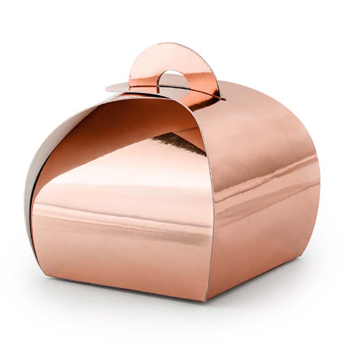 partydeco Geschenkpapier Geschenkbox Rosegold 10Stk.
