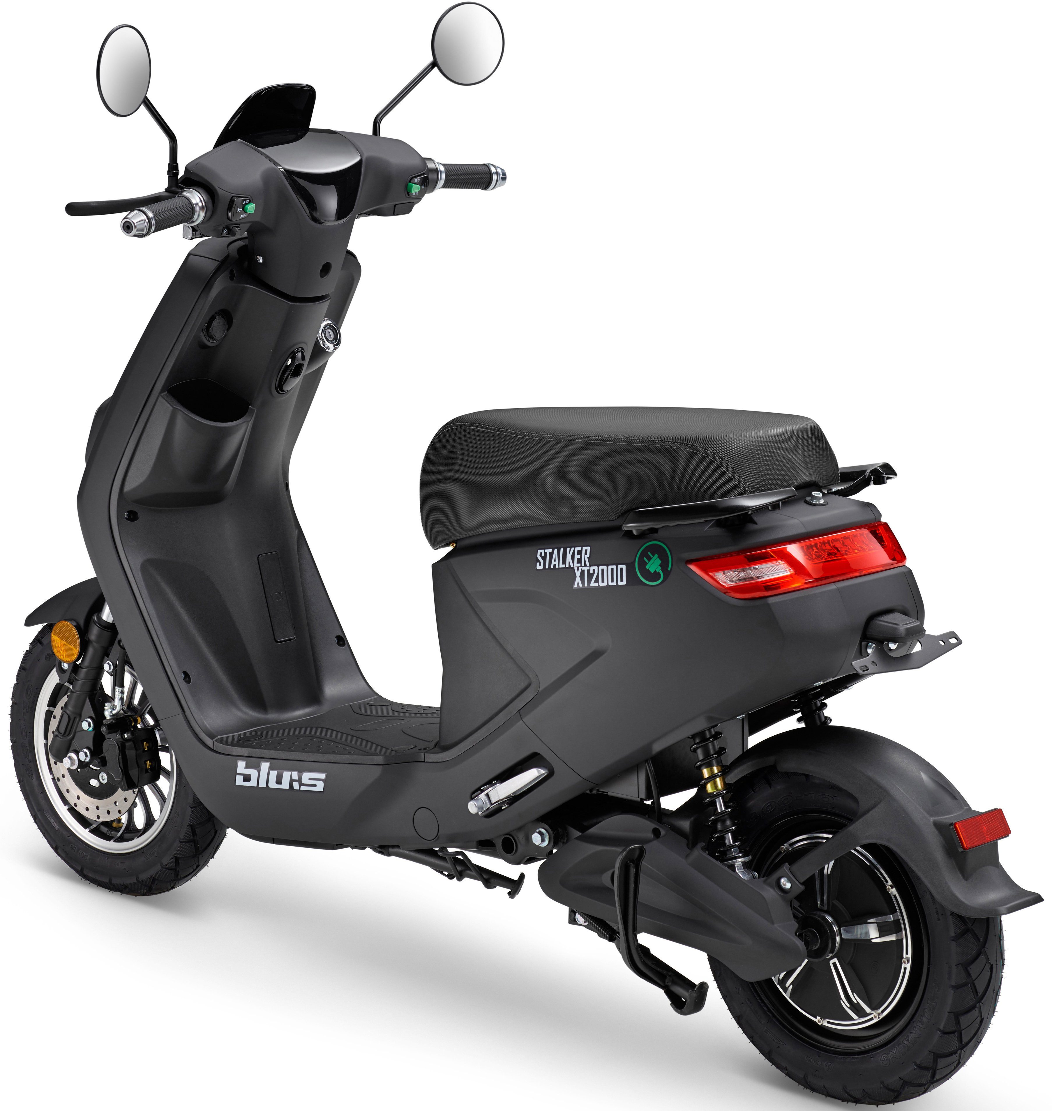 Blu:s E-Mofaroller XT2000, 950 W, 25 km/h, bis zu 59 km Reichweite, mit Straßenzul., 2 Sitzplätze, für Erwachsene