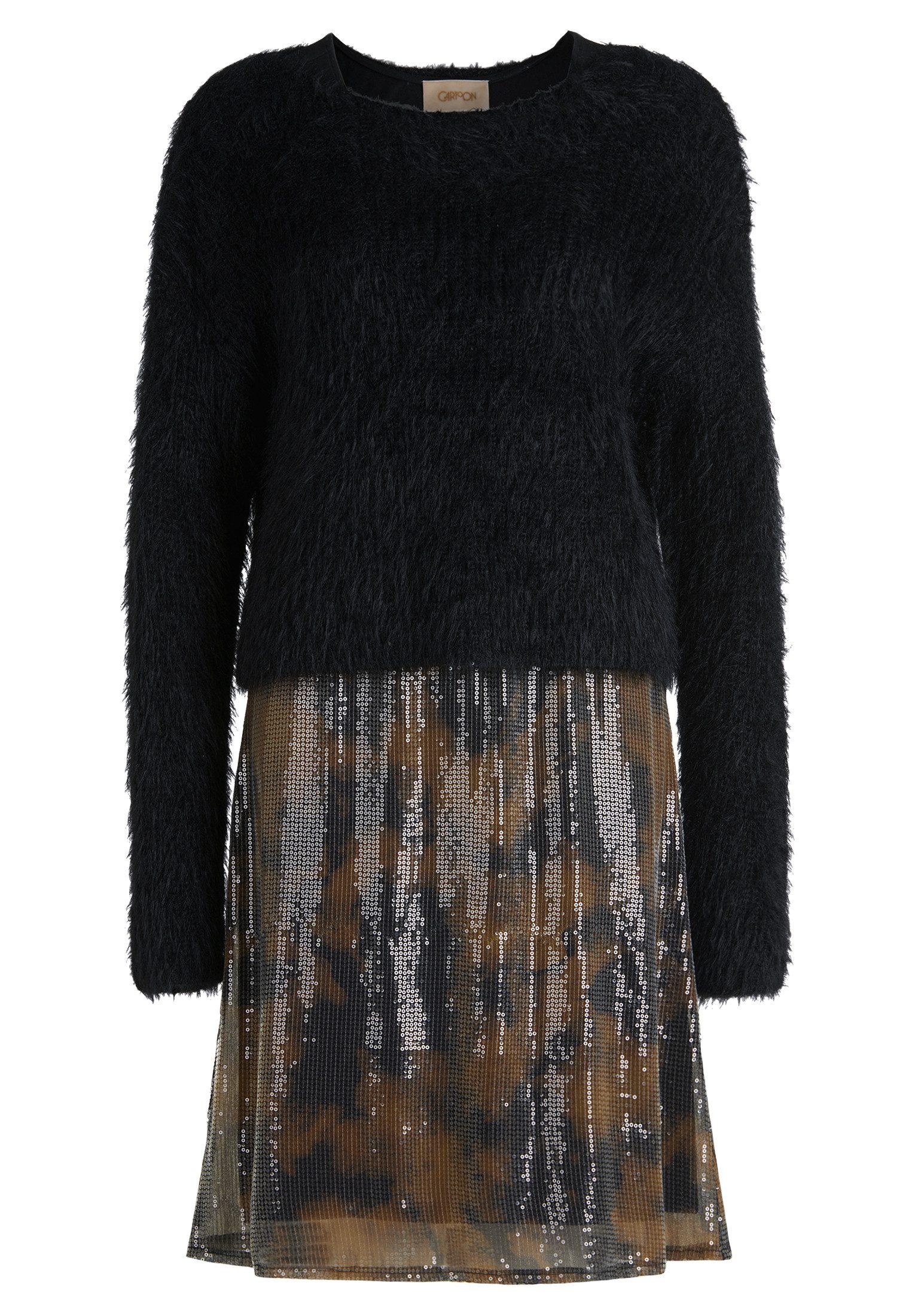 Cartoon Paillettenkleid Damen Pailletten-Kleid 2er Set günstig online kaufen