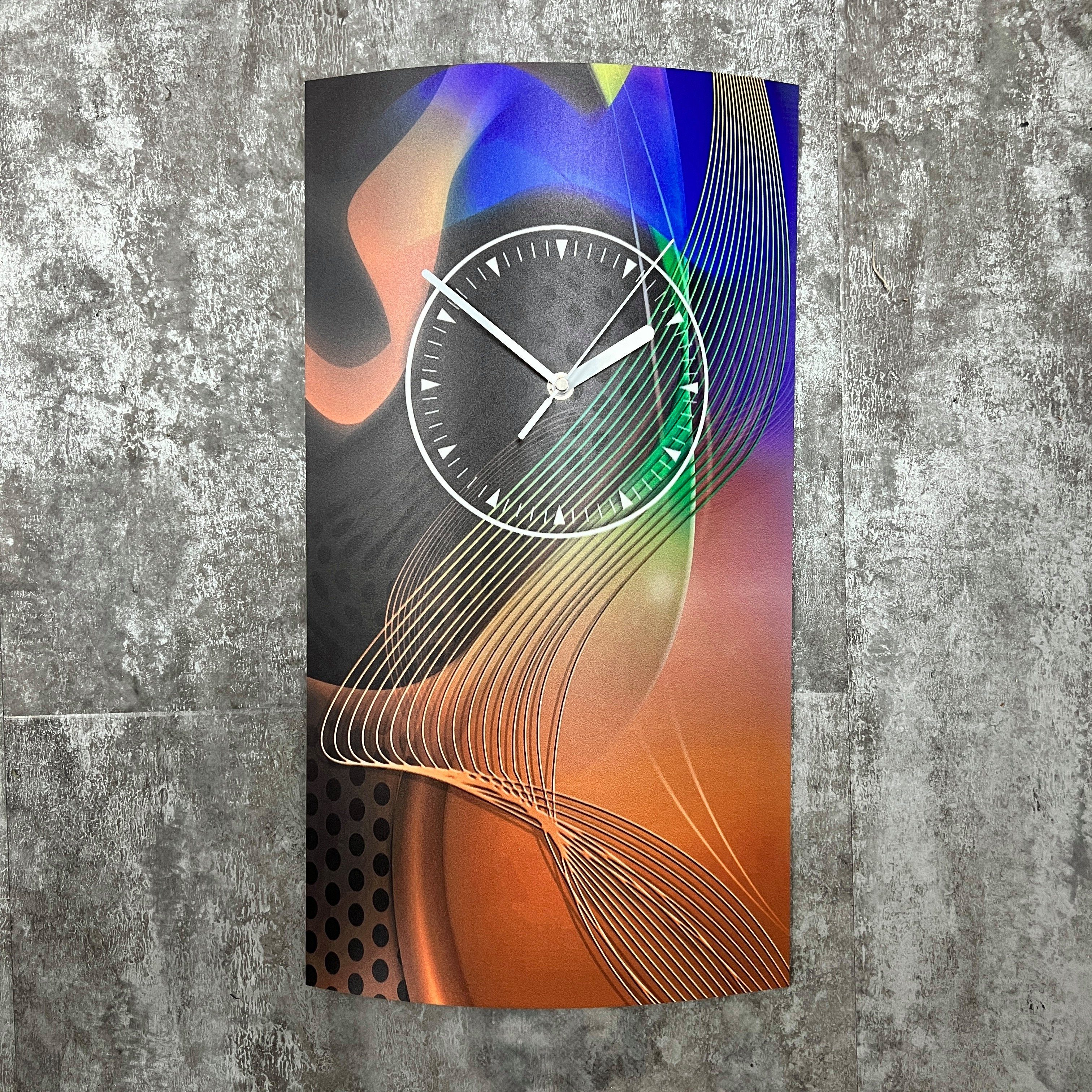 Wanduhr Abstrakt hochkant Designer Wanduhr