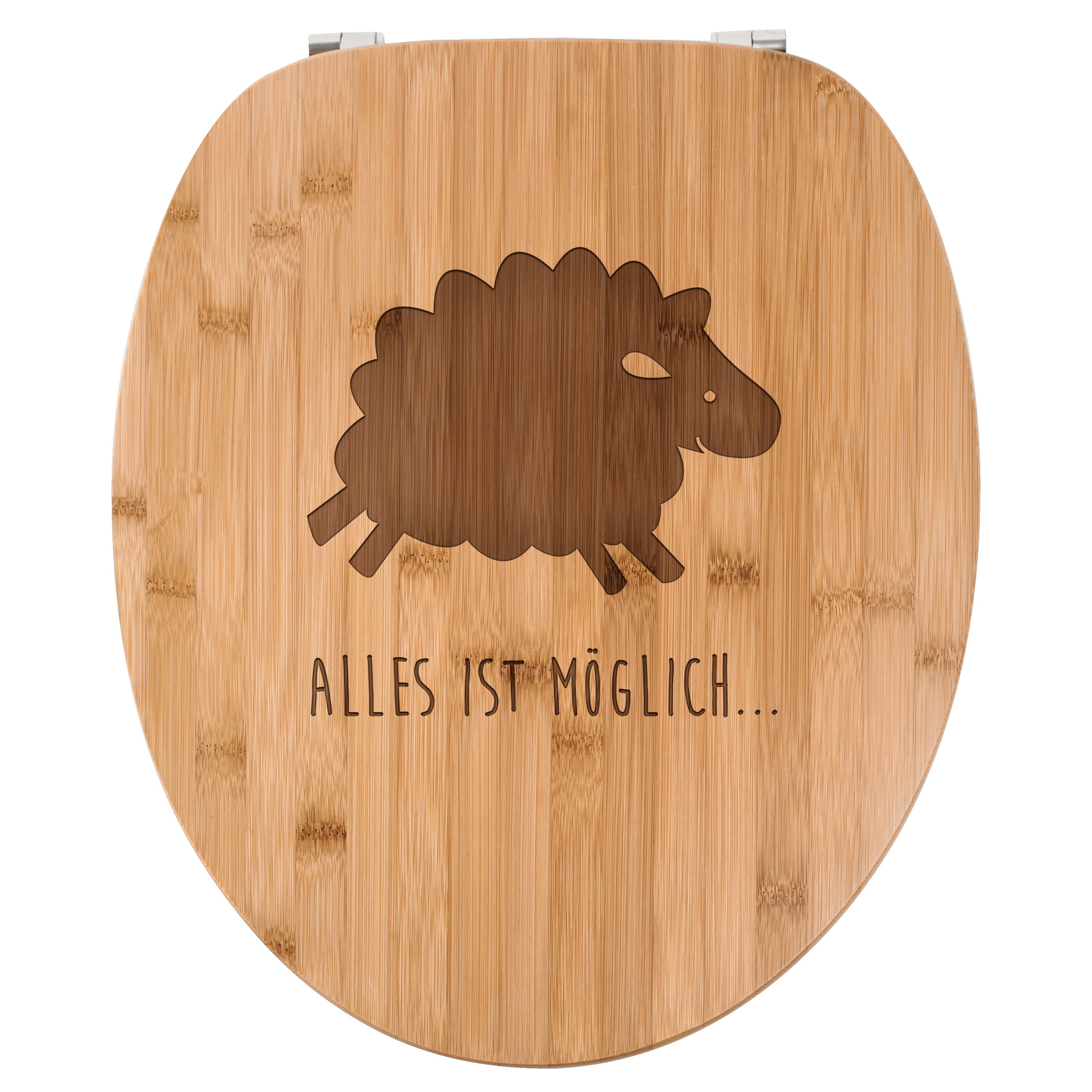 Mr. & Mrs. Panda WC-Sitz Schaf - Transparent - Geschenk, Klodeckel, Toilette, Tiere, Hof, Klob (1-St), Exklusives Design