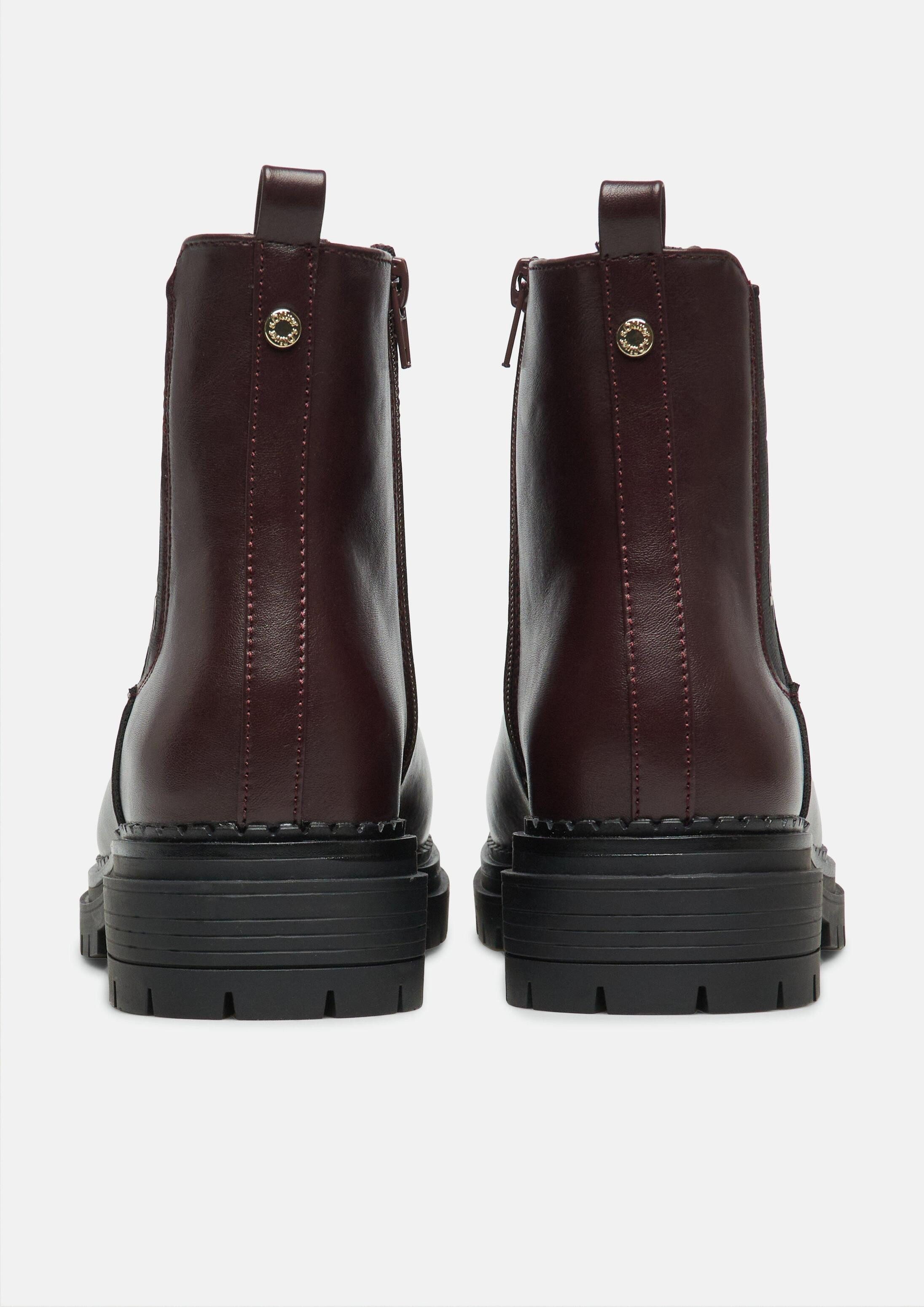 s.Oliver Chelsea boots Stiefel Chelsea Boots in Leder-Optik mit Logo-Schriftzug – Bild 2 von 3