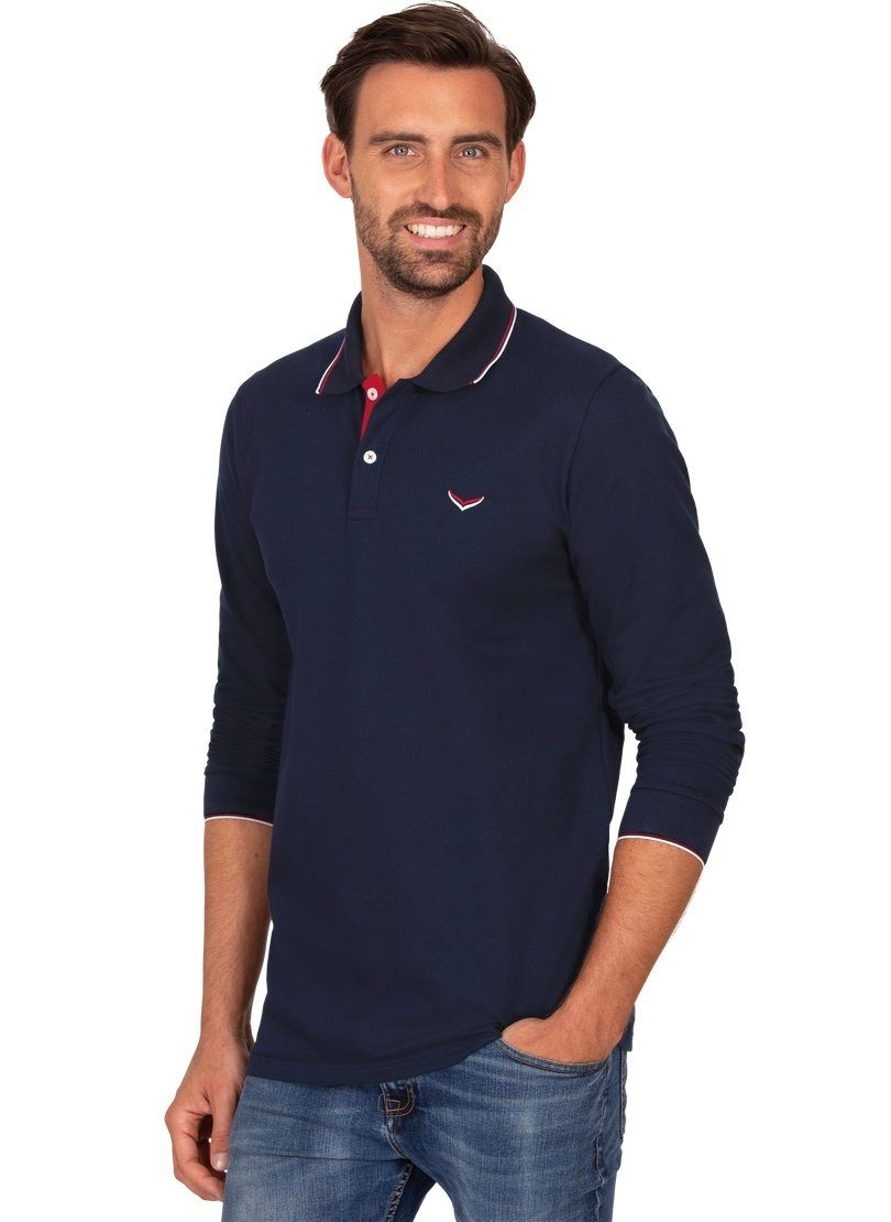 Trigema Poloshirt TRIGEMA Modisches Poloshirt mit langen Armen (1-tlg)