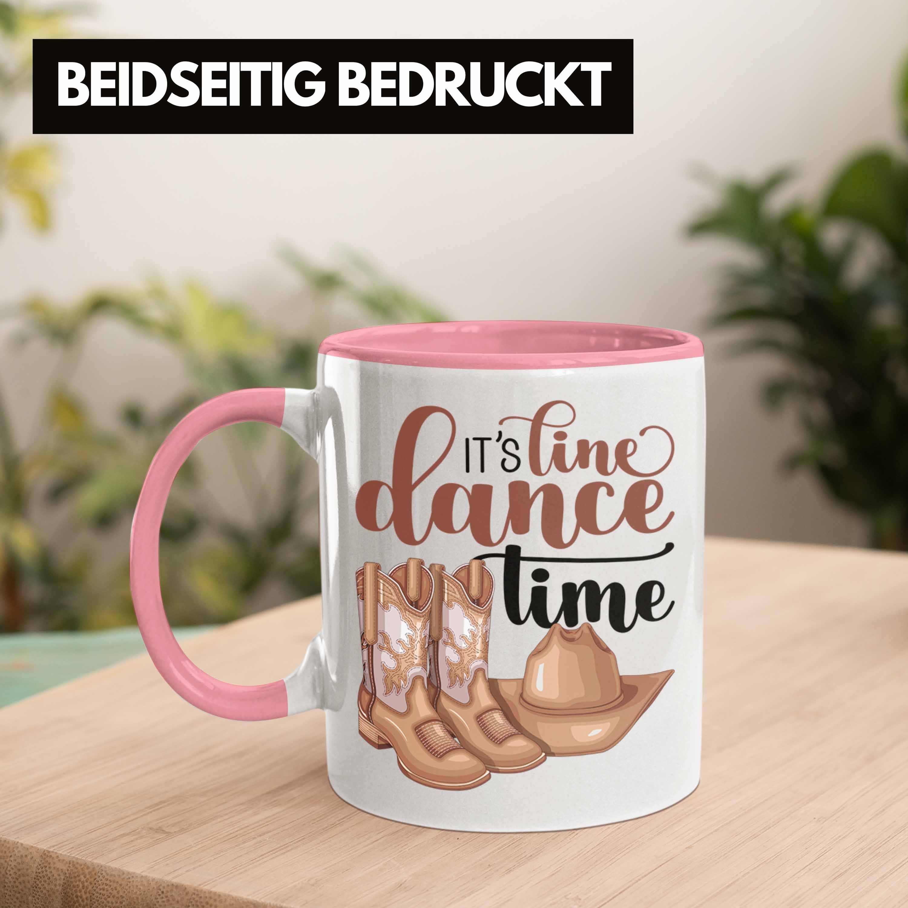 Linedance Linceda Tasse Tasse Rosa Geschenk Linedancerin It's Trendation Frauen Geschenkidee