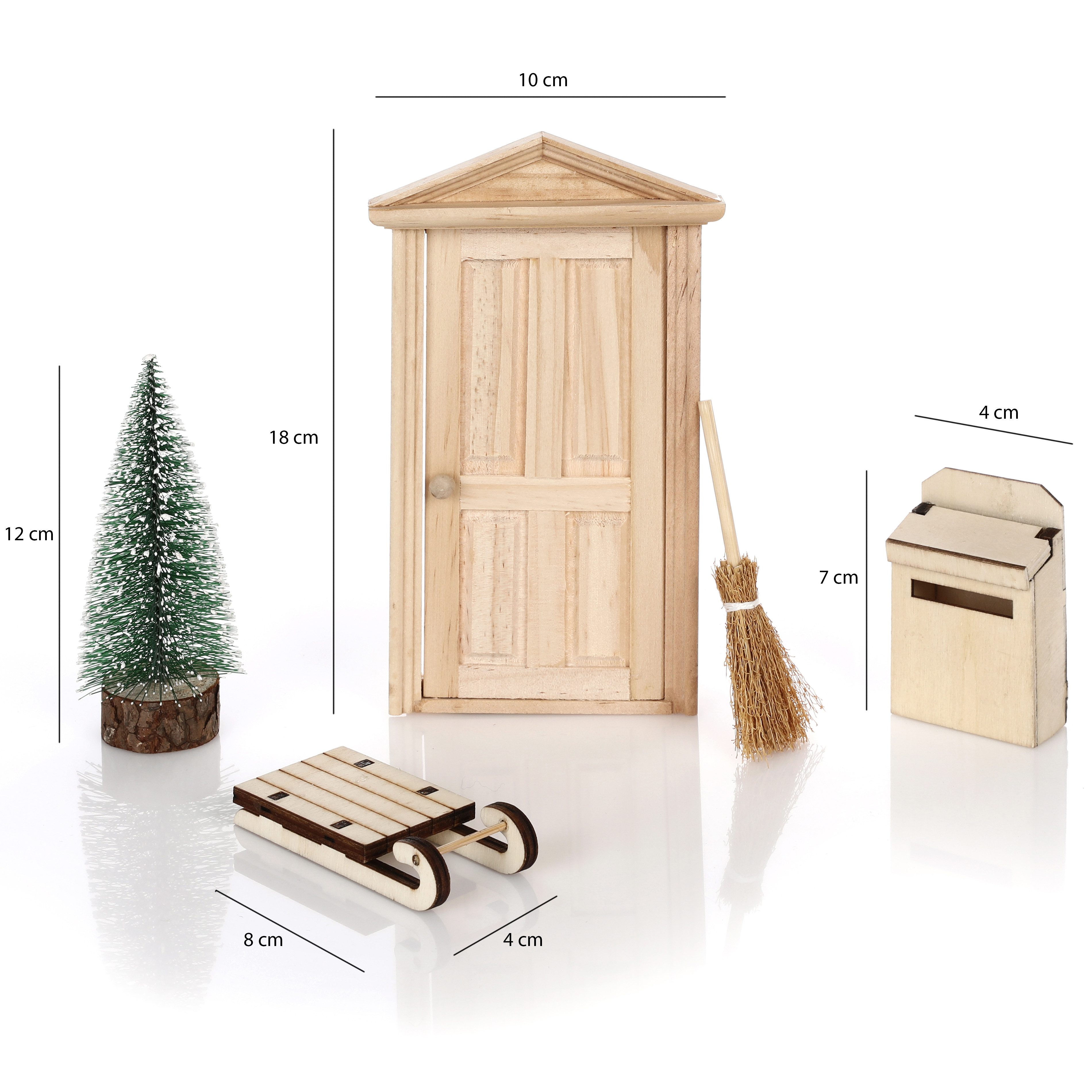 Nordstern DIY-Adventskalender Wichteltür-Set mit Wichtelbriefen, Baustelle uvm. (30-tlg), DIY-Dekoration